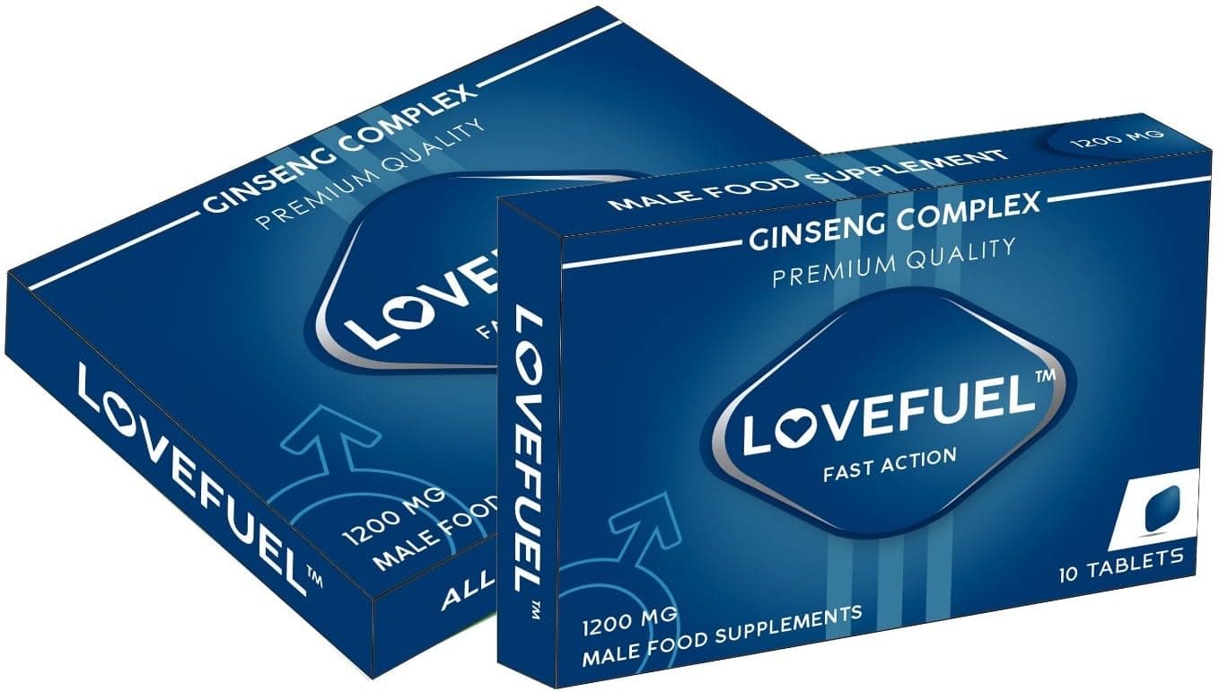 LOVEFUEL 1200mg UK | Stronger | Longer | Harder | Performance | Extra Strength Enhancing Pills, Stamina Endurance Booster Supplement Pills for Men | 10 Ginseng LIBIDO Booster Tablets, view 3
