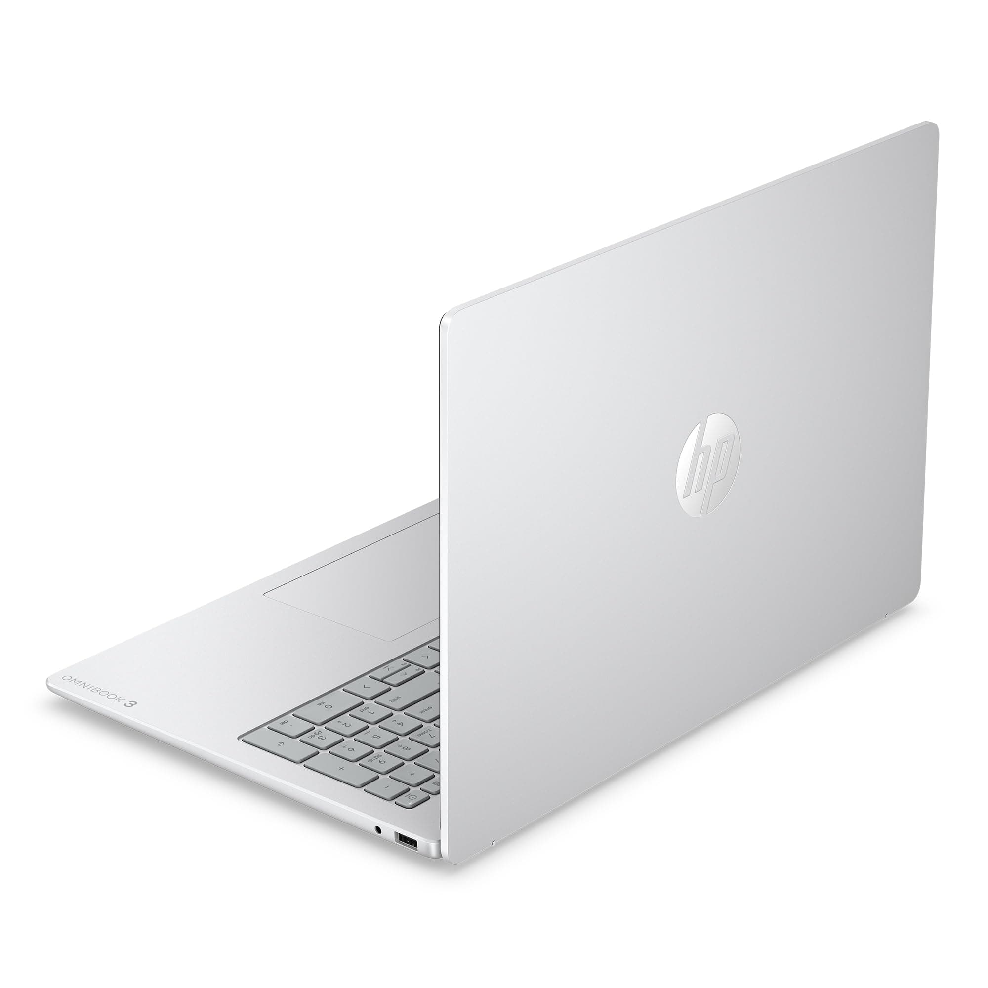 HP OmniBook 3 16 inch Laptop PC, 2K Touchscreen, AMD Ryzen 5 40, 8 GB RAM, 512 GB SSD, AMD Radeon 610M GPU, Windows 11 Home, Glacier Silver, 16-by0499nr, view 12