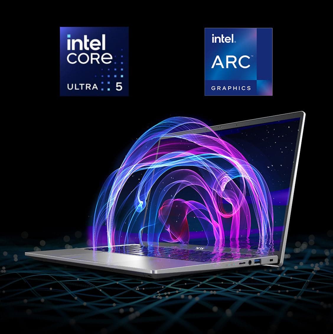 acer Swift Go 14 Intel Evo Thin & Light Laptop | 14" OLED 2880 x 1800 90Hz Display | Unlock AI Experiences | Intel Core Ultra 5 Processor 125H | Intel ARC | 16GB LPDDR5X | 512GB SSD | SFG14-72-53BP, view 5