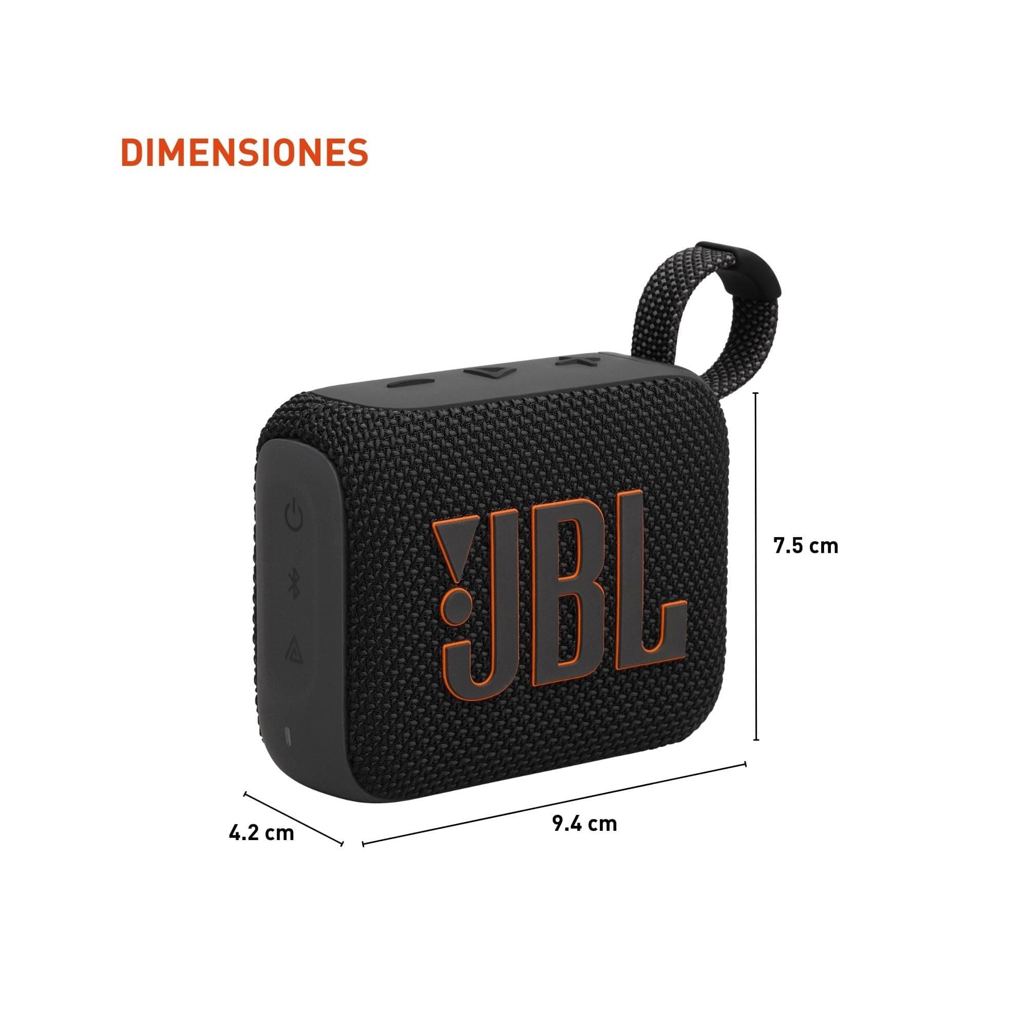 JBL Go 4 - Ultra-Portable, Waterproof and Dustproof Bluetooth Speaker, Big JBL Pro Sound with Punchy bass, 7-Hour Built-in Battery, Made in Part with Recycled Materials (Black), view 3