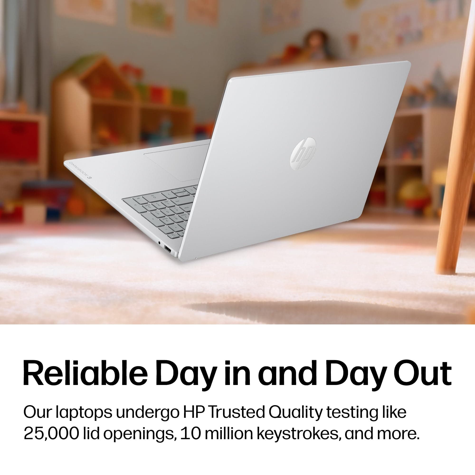 HP OmniBook 3 16 inch Laptop PC, 2K Touchscreen, AMD Ryzen 5 40, 8 GB RAM, 512 GB SSD, AMD Radeon 610M GPU, Windows 11 Home, Glacier Silver, 16-by0499nr, view 5
