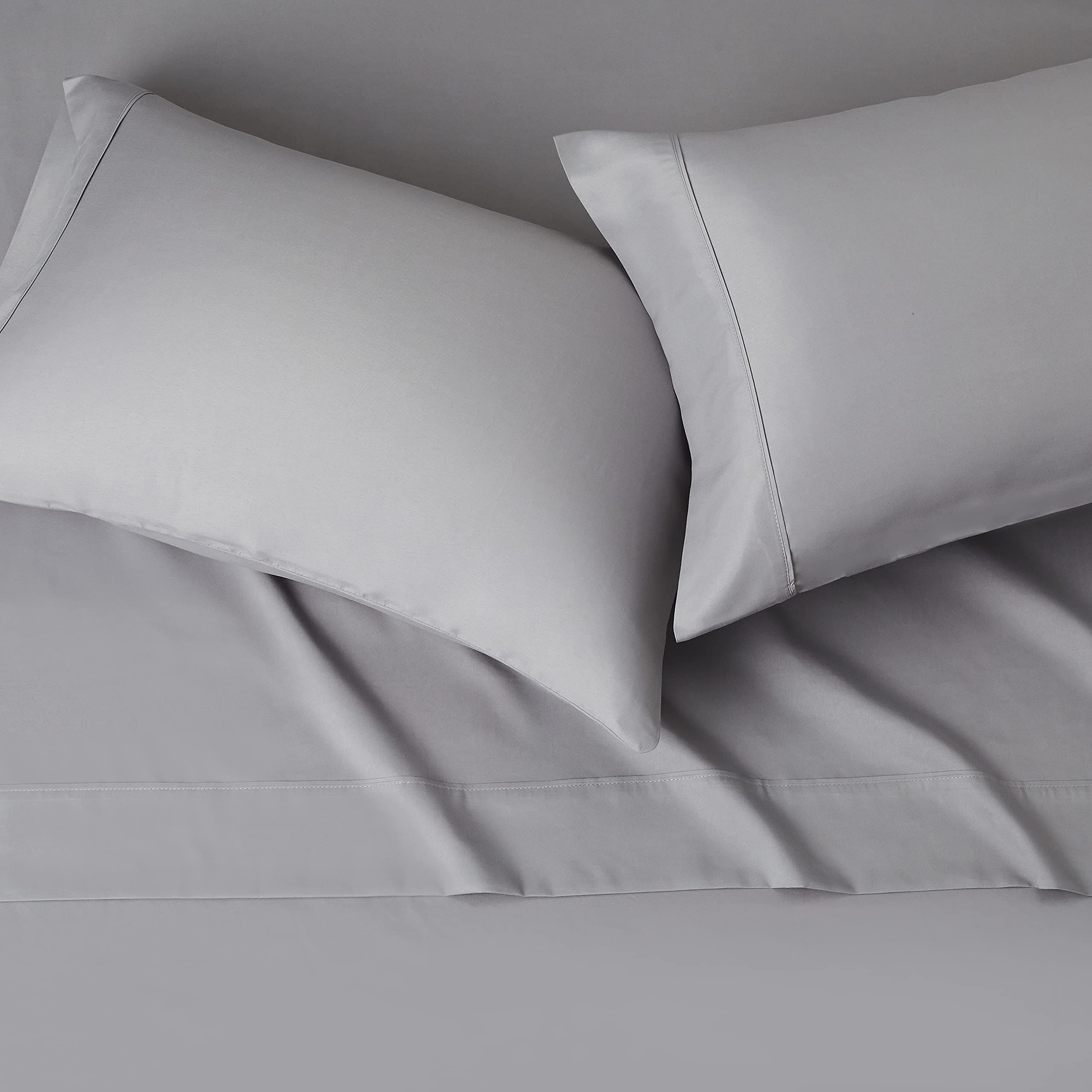 Amazon Basics Lightweight Super Soft, Wrinkle-Free, Breathable Luxury Microfiber 4 Piece Bed Sheet Set with 14-Inch Deep Pockets, Full, Dark Gray, Solid, view 3