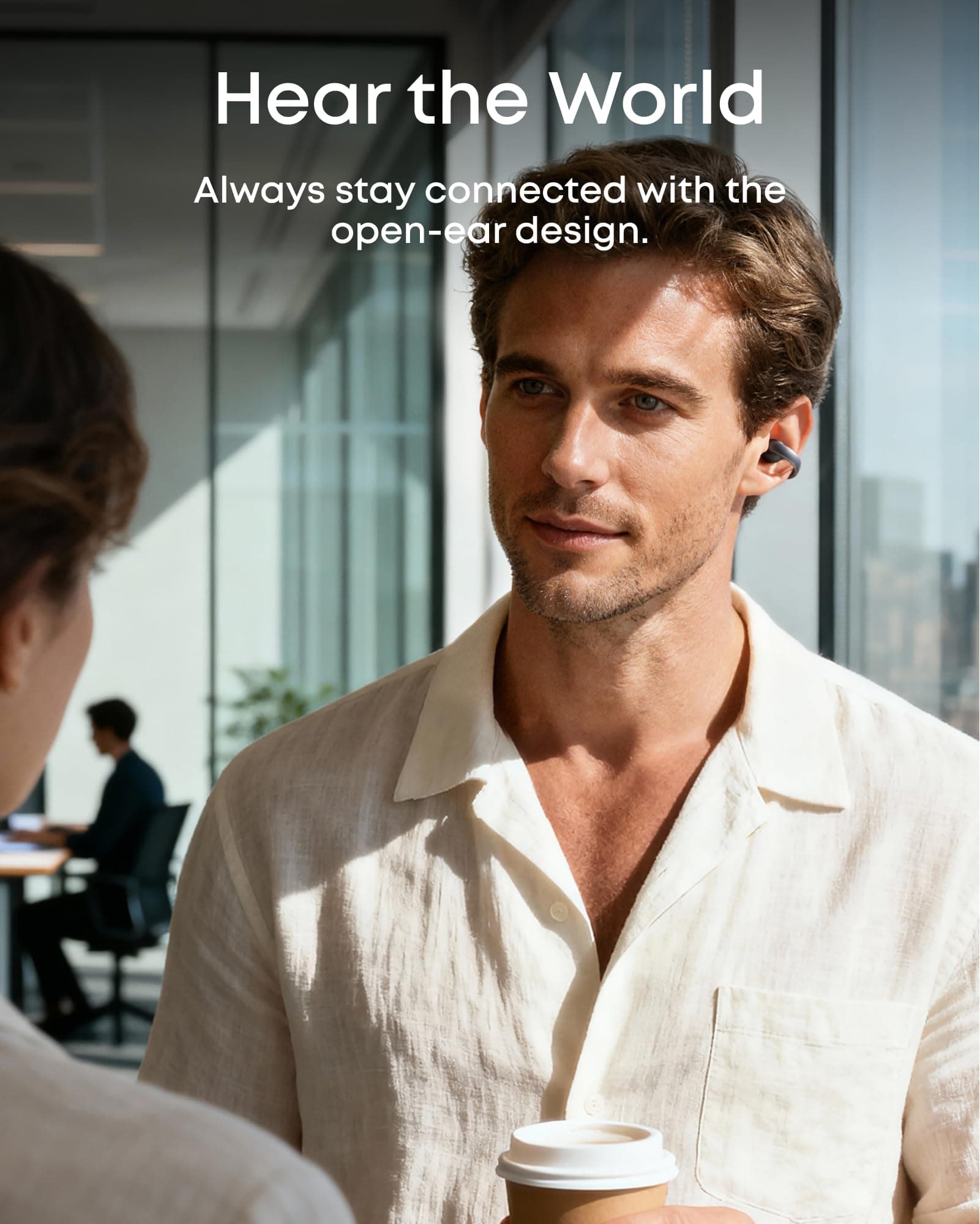 Soundcore AeroClip by Anker Open Ear Earbuds, Clip On Earbuds, Open Ring, view 4