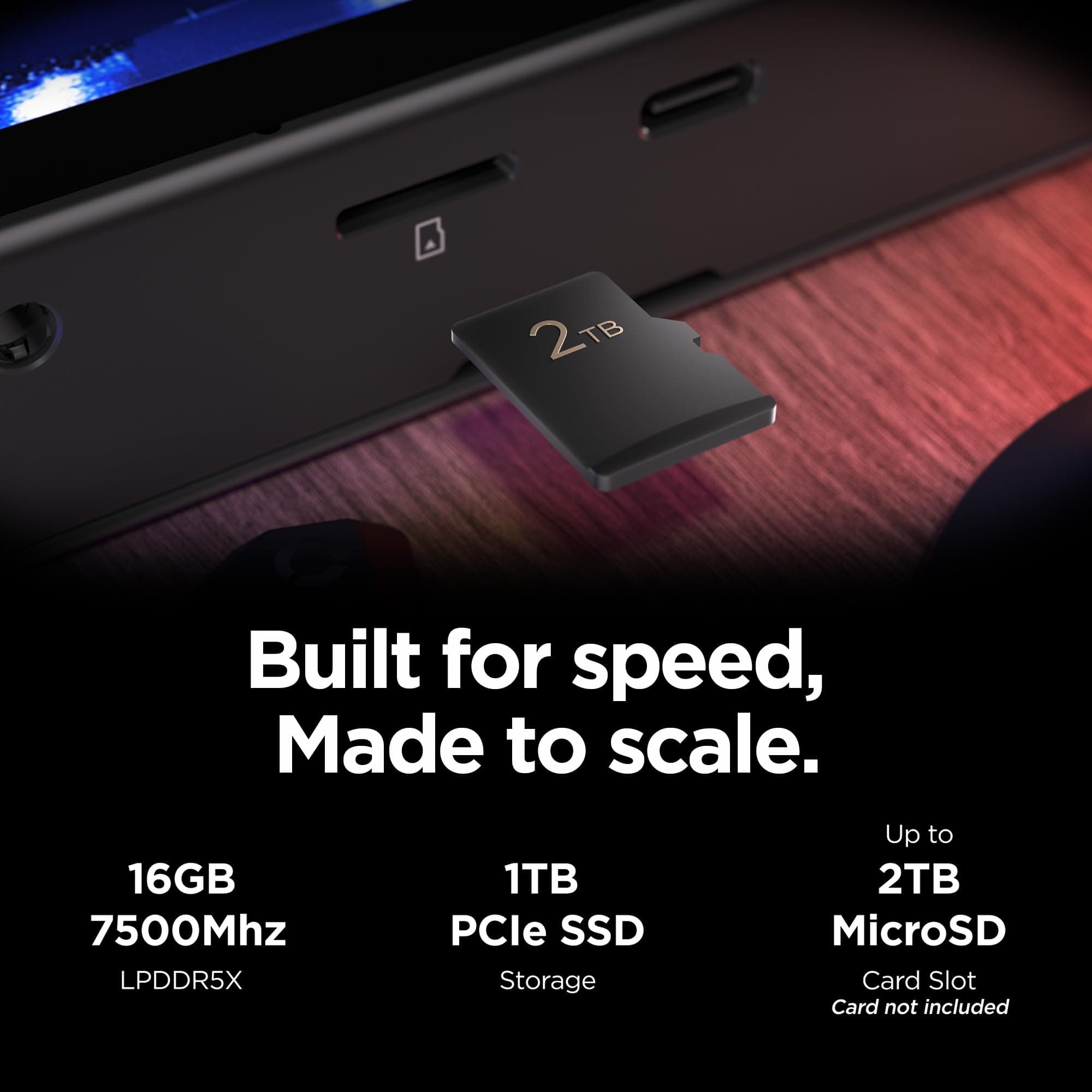 Lenovo Legion Go 2 – Mobile Gaming Console – AMD Ryzen Z2 CPU – 8.8" WQXGA PureSight OLED Display – 144Hz – Integrated AMD Radeon™ Graphics – 16GB Memory – 1TB Storage – Fingerprint Reader, view 9