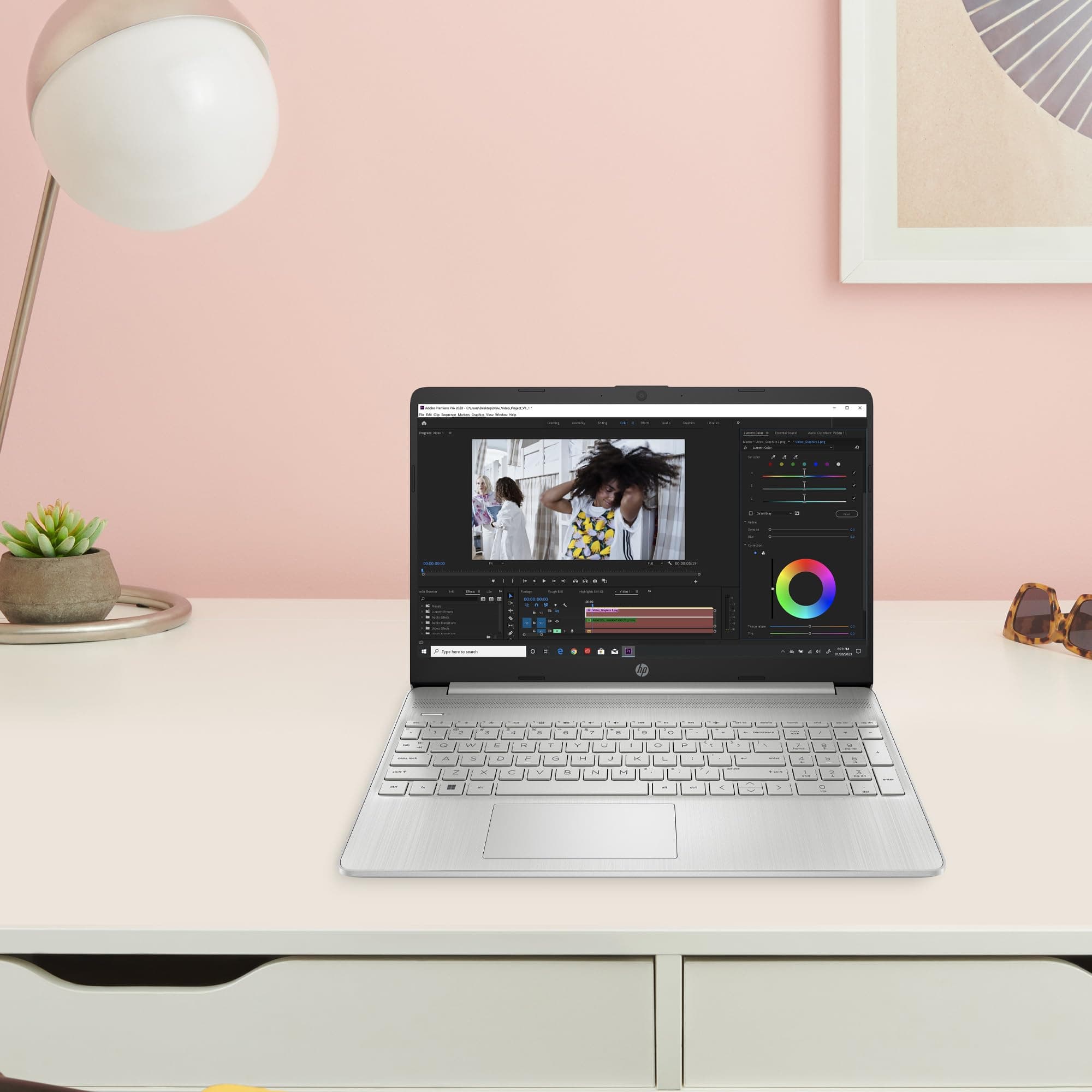 HP 15 inch Laptop, HD Display, AMD Ryzen 5 5500U, 8 GB RAM, 256 GB SSD, AMD Radeon Graphics, Windows 11 Home, 15-ef2099nr (2023), view 9