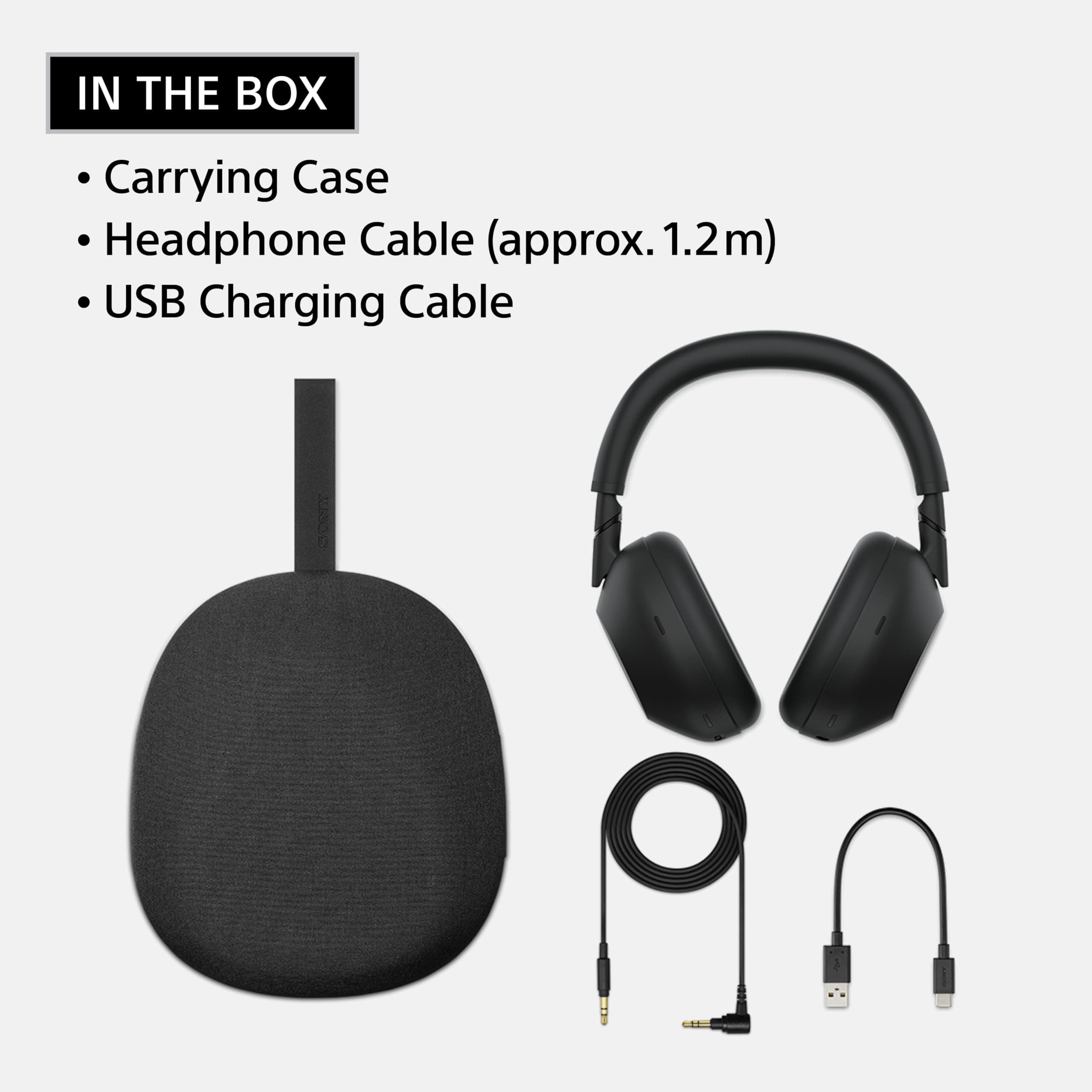 Sony WH-1000XM6 The Best Noise Cancelling Wireless Headphones, Black, view 10