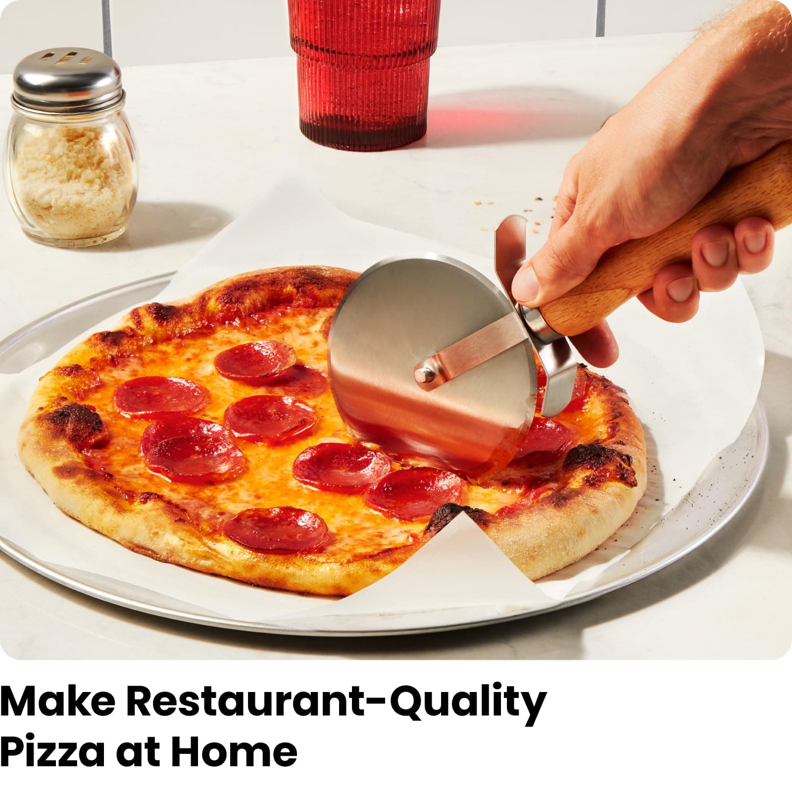 CHEFMAN Indoor Pizza Oven - Makes 12 Inch Pizzas in Minutes, Heats up to 800°F - Countertop Electric Pizza Maker with 5 Touchscreen Presets, Pizza Stone and Peel Included - Stainless Steel, view 5