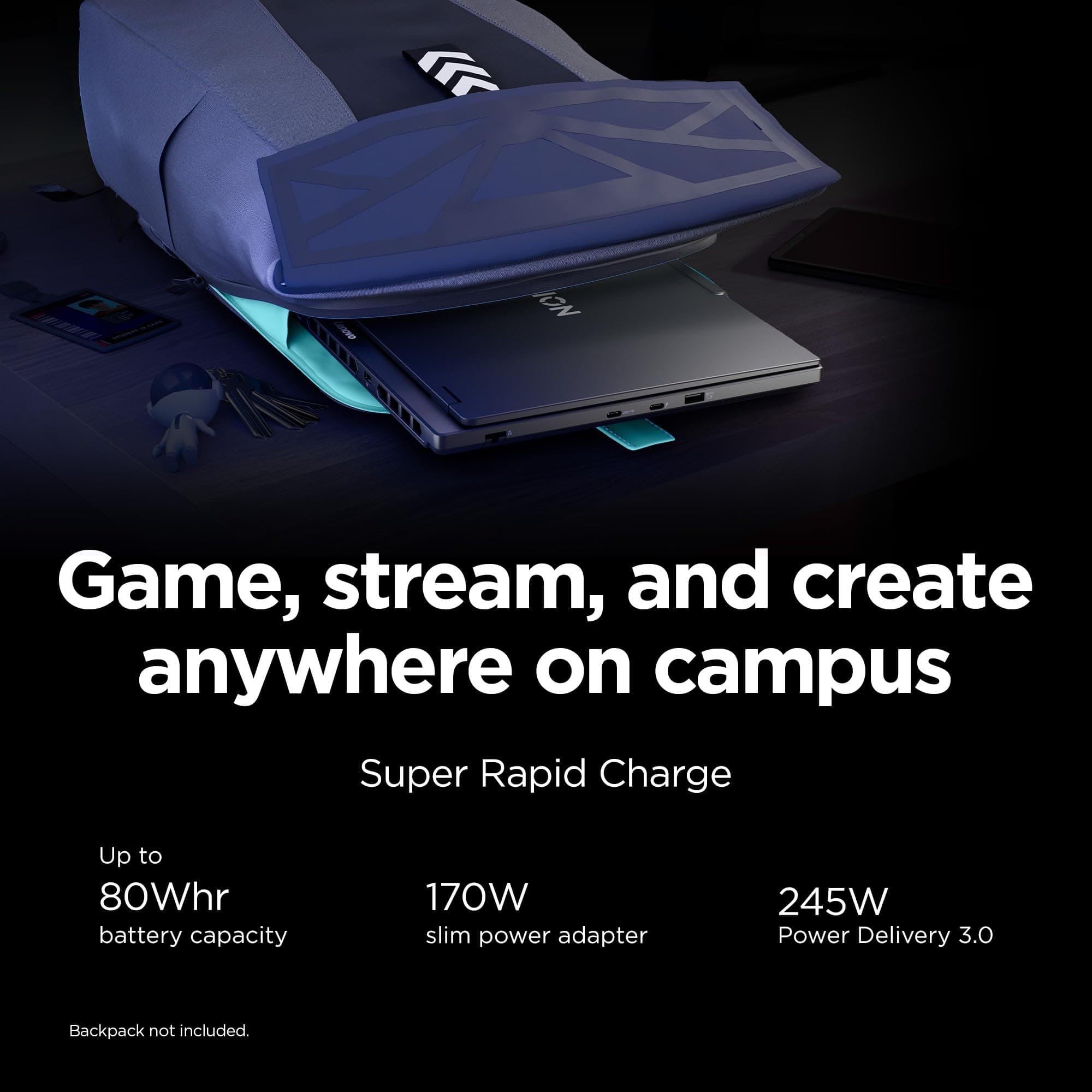 Lenovo Legion 5i – Gaming Laptop - Intel® Core™ i7-14700HX - 15" 2.5K WQXGA PureSight OLED Display–165Hz Refresh Rate–NVIDIA® GeForce RTX™ 5070 – 16 GB Memory – 1 TB Storage – 3 Months of PC GamePass, view 14
