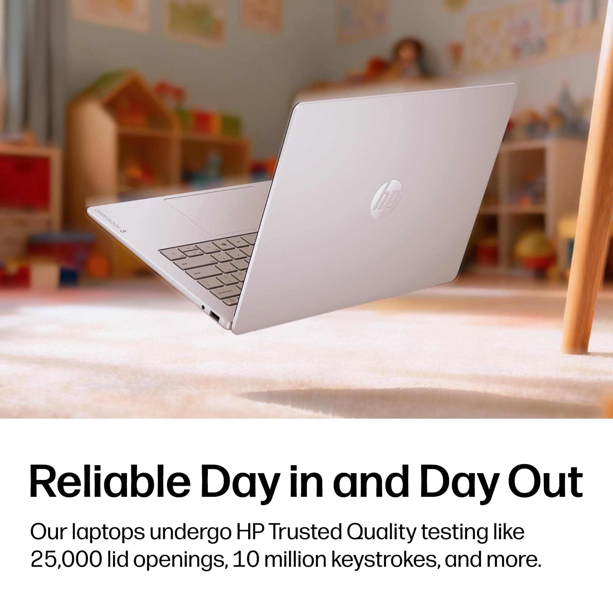 HP OmniBook 3 14 inch Next Gen AI PC, 2K Display, Snapdragon X X1-26-100, 16 GB RAM, 512 GB SSD, Qualcomm Adreno GPU, Windows 11 Home, Glacier Silver, 14-hz0099nr, view 5