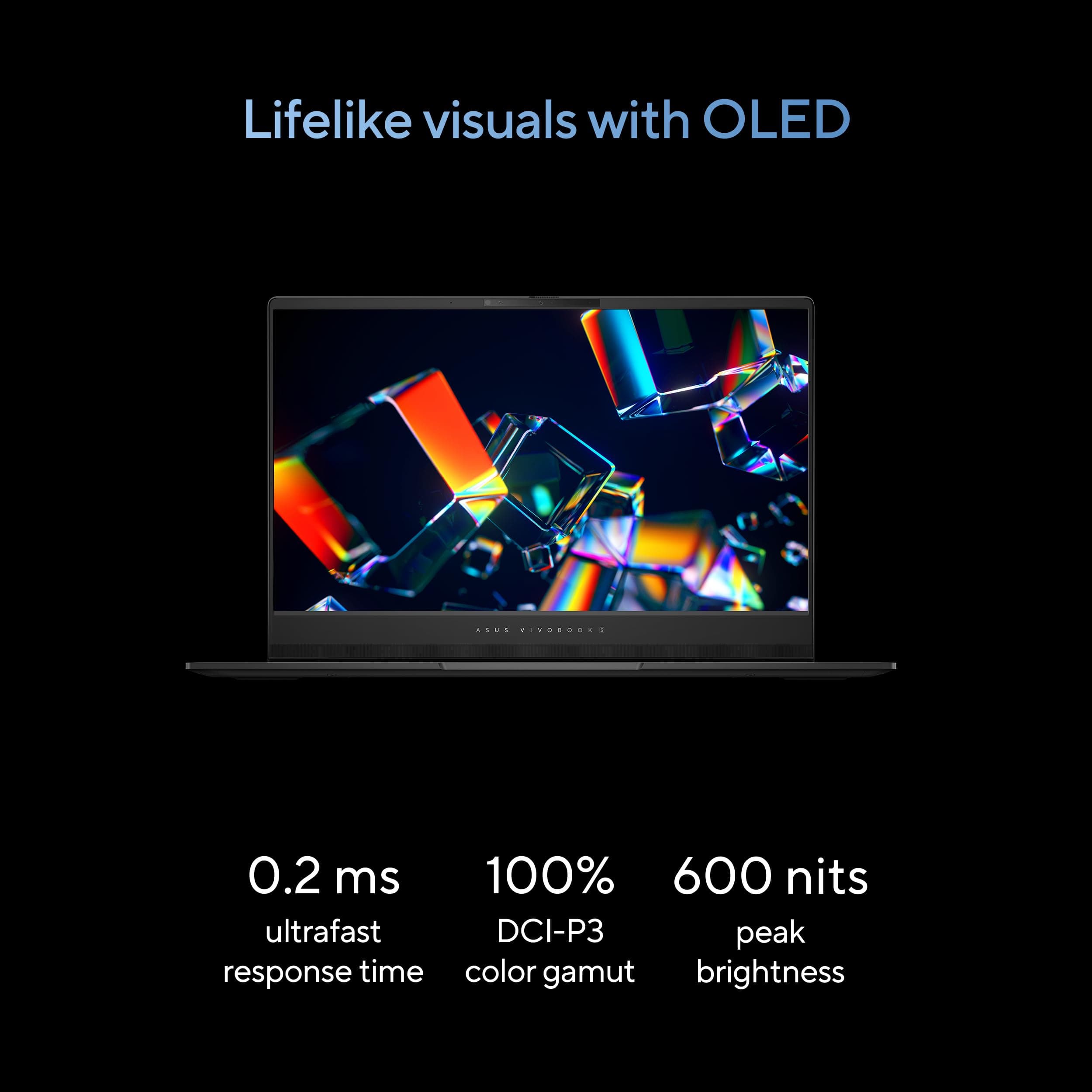 ASUS Vivobook S 16 OLED Laptop, Intel Core Ultra 9 185H, 16GB, 1TB SSD, Neutral Black, S5606MA-DS96, Intel Evo Edition, view 4