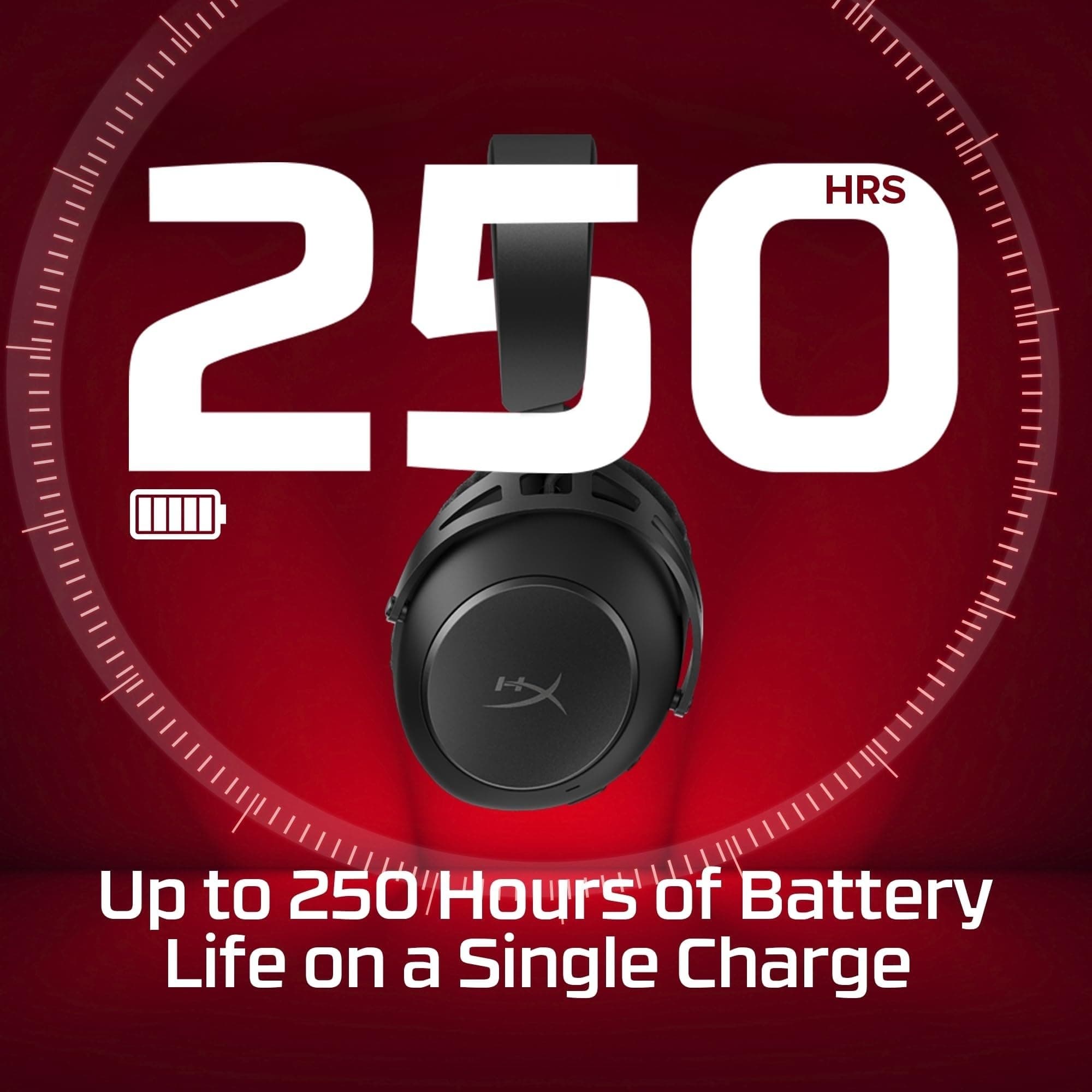 HyperX Cloud Alpha 2 – Wireless Gaming Headset with 53mm Dual-Chamber Drivers and up to 250 Hours Battery Life, RGB Base Station, Simultaneous 2.4GHz & Bluetooth - Black, view 2