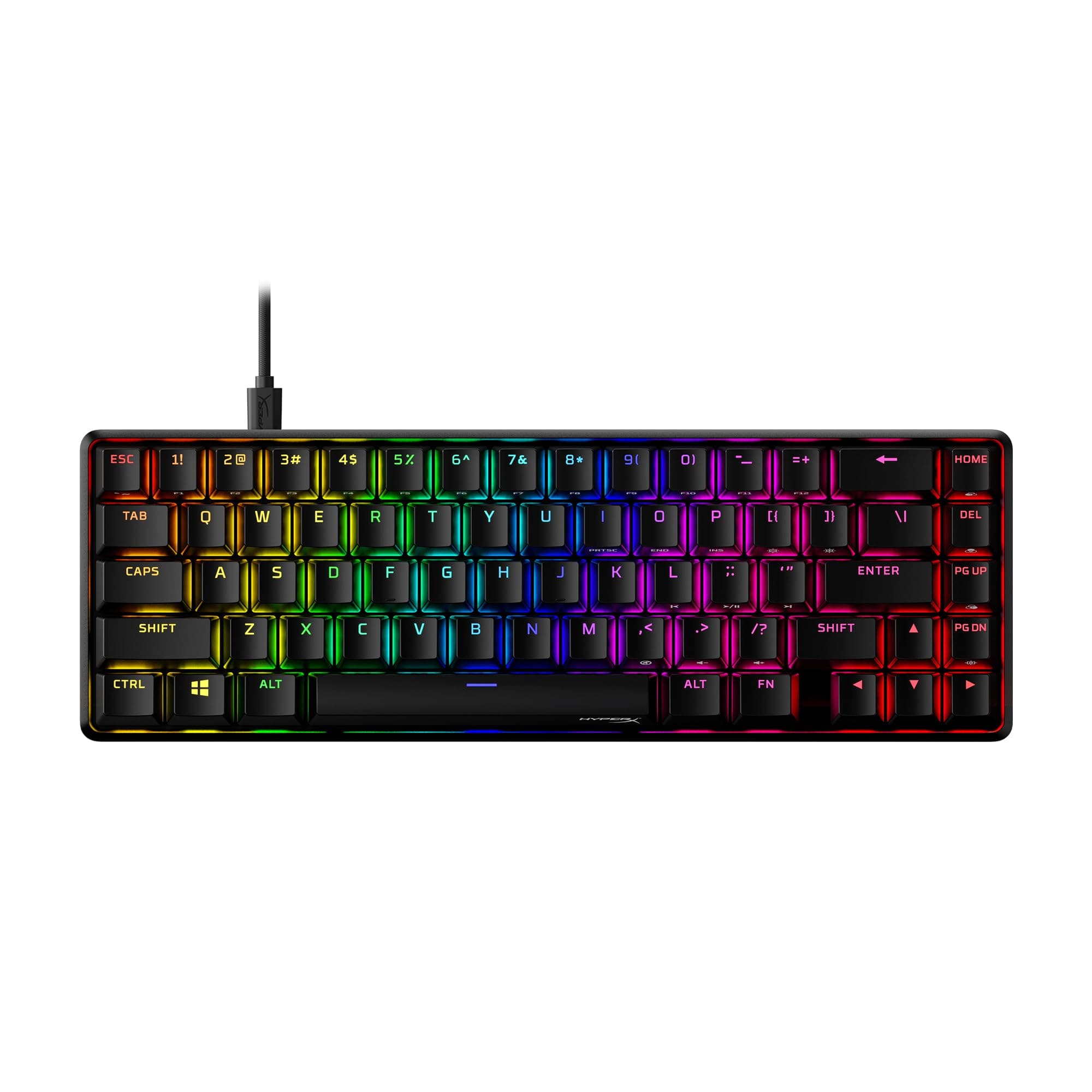 HyperX Alloy Origins 65 - Mechanical Gaming Keyboard – Compact 65% Form Factor - Tactile Aqua Switch - Double Shot PBT Keycaps - RGB LED Backlit - NGENUITY Software Compatible