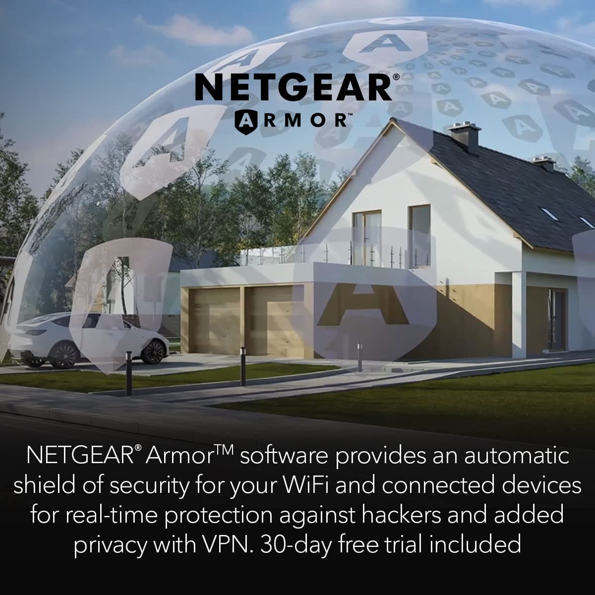 NETGEAR Orbi Quad-Band WiFi 6E Mesh Network System (RBKE963), Router + 2 Satellite Extenders, Security Features, Up to 10.8 Gbps, Coverage up to 9,000 sq. ft., 200 Devices, 10 Gig Internet Port, view 8