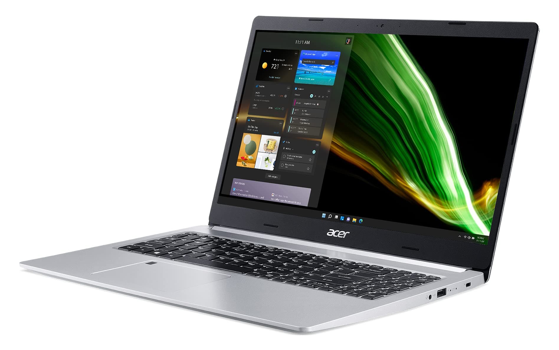 Acer Aspire 5 A515-46-R3UB | 15.6" Full HD IPS Display | AMD Ryzen 3 3350U Quad-Core Mobile Processor | 4GB DDR4 | 128GB NVMe SSD | WiFi 6 | Backlit KB | FPR | Amazon Alexa | Windows 11 Home in S mode, view 13