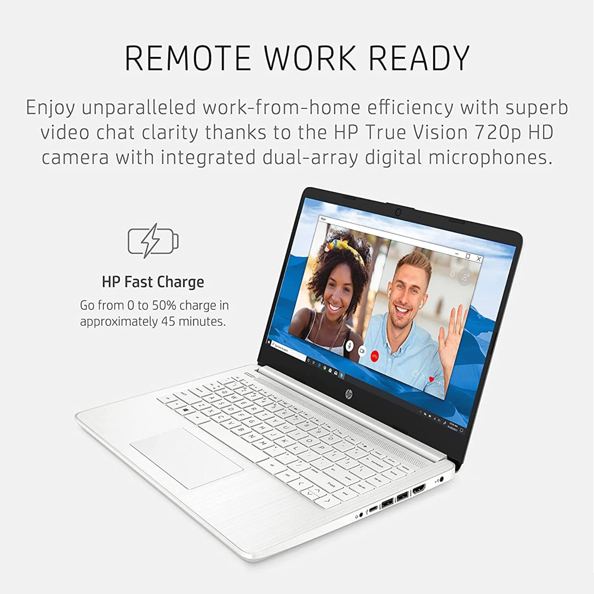 HP 14 Laptop for Productivity and Entertainment,14" FHD Display, 16GB RAM, 1TB SSD, AMD Ryzen 3 Processor Upto 3.5GHz, Type-C, HDMI, Fast Charge, 10 Hrs Long Battery Life, Windows 11, view 4