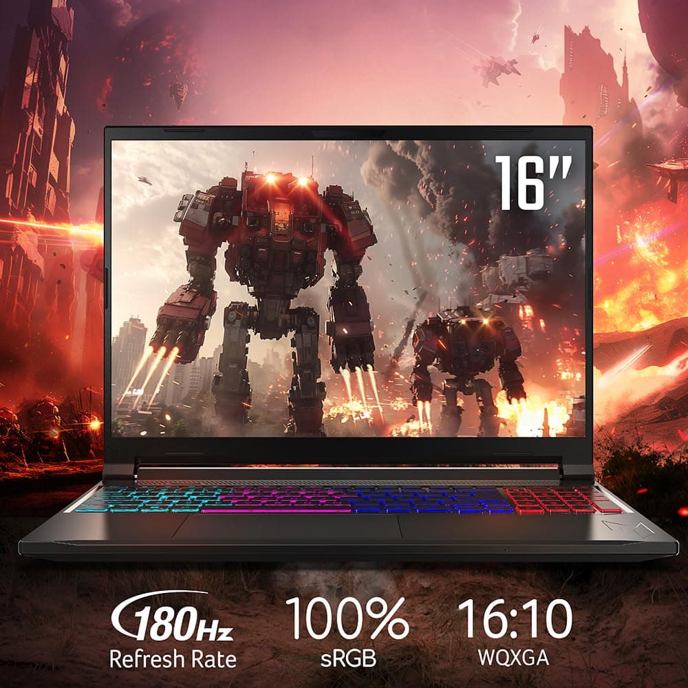 Acer Nitro V 16S AI Gaming Laptop | AMD Ryzen 7 260 Processor | NVIDIA GeForce RTX 5060 Laptop GPU (572 AI Tops) | 16" WUXGA IPS 180Hz Display | 32GB DDR5 | 1TB Gen 4 SSD | Wi-Fi 6 | ANV16S-41-R2AJ, view 6
