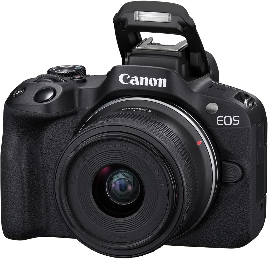 Canon EOS R50 Mirrorless Camera with 18-45mm Lens (5811C012) Bundle, view 8