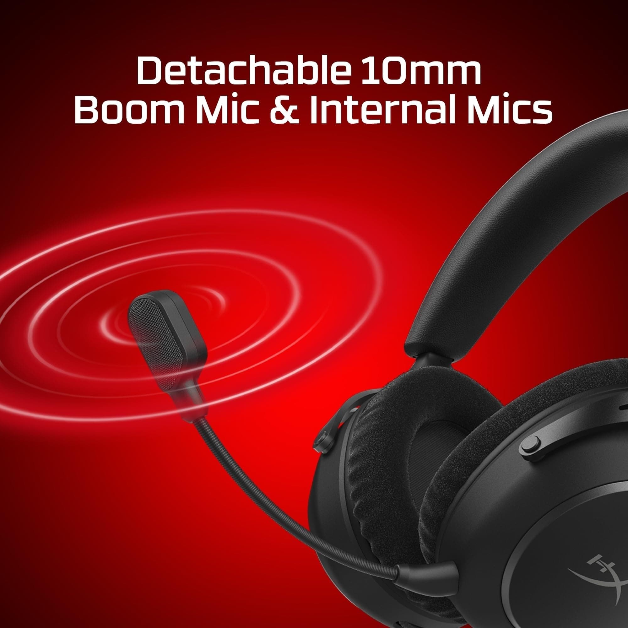 HyperX Cloud Alpha 2 – Wireless Gaming Headset with 53mm Dual-Chamber Drivers and up to 250 Hours Battery Life, RGB Base Station, Simultaneous 2.4GHz & Bluetooth - Black, view 9
