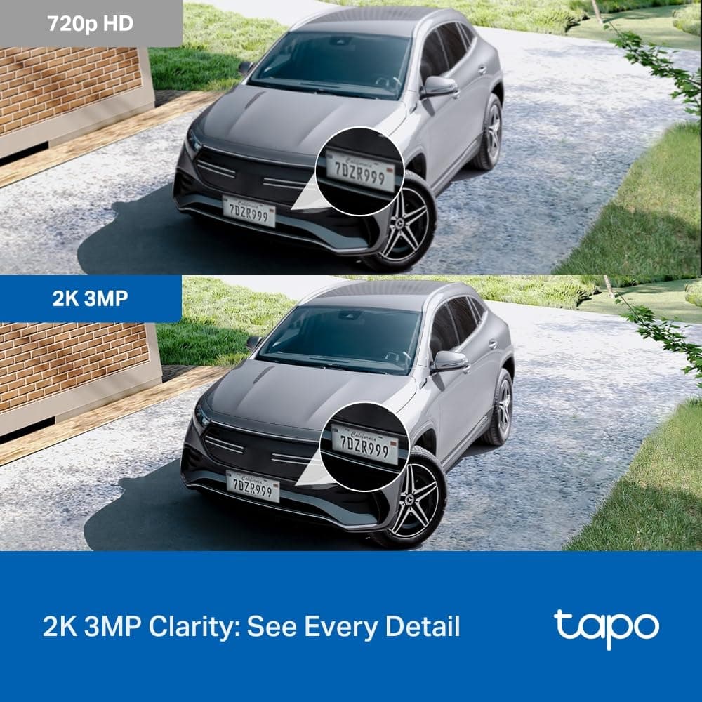 Tapo 2K Indoor/Outdoor Pan/Tilt Wired Security Camera, Baby Monitor, C217, view 3