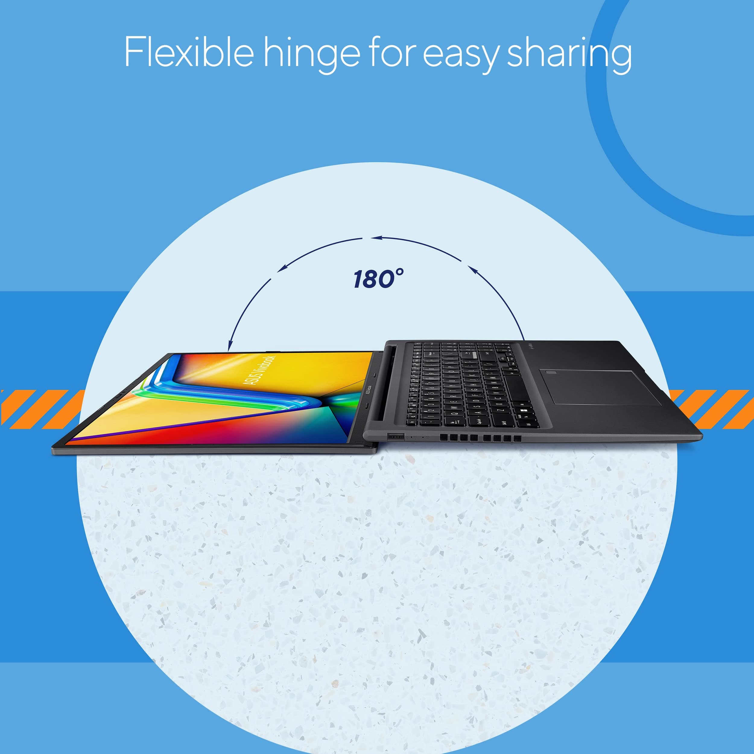 ASUS Vivobook 16 Laptop, 16” WUXGA (1920 x 1200) 16:10 Display, Intel Core i5-13500H CPU, Intel UHD Graphics, 8GB RAM, 512GB SSD, Windows 11 Home, Indie Black, F1605VA-DS52, view 5