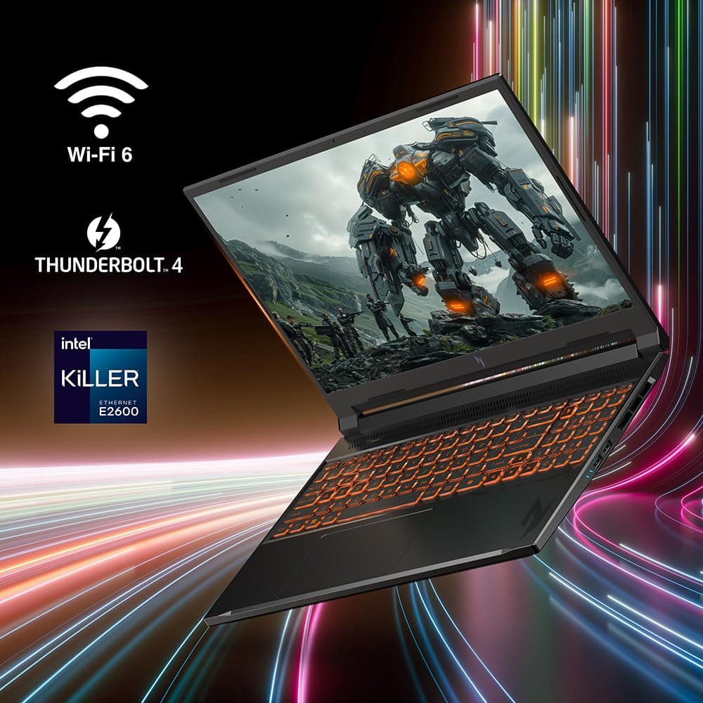 Acer Nitro V Gaming Laptop | Intel Core 7 Processor 240H | NVIDIA GeForce RTX 5050 Laptop GPU | 16" WUXGA IPS 180Hz Display | 16GB DDR5 | 1TB Gen 4 SSD | Wi-Fi 6 | Backlit KB | ANV16-72-73EW, view 8