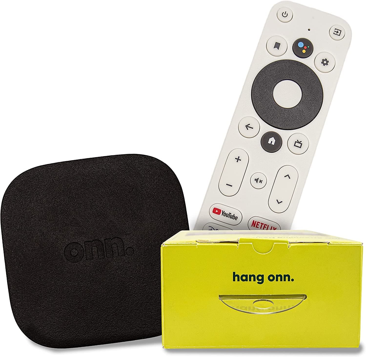 ONN Android TV 4K UHD Streaming Device with Voice Remote Control Google Assistant & High Speed HDMI Cable (100026240) Black, view 4