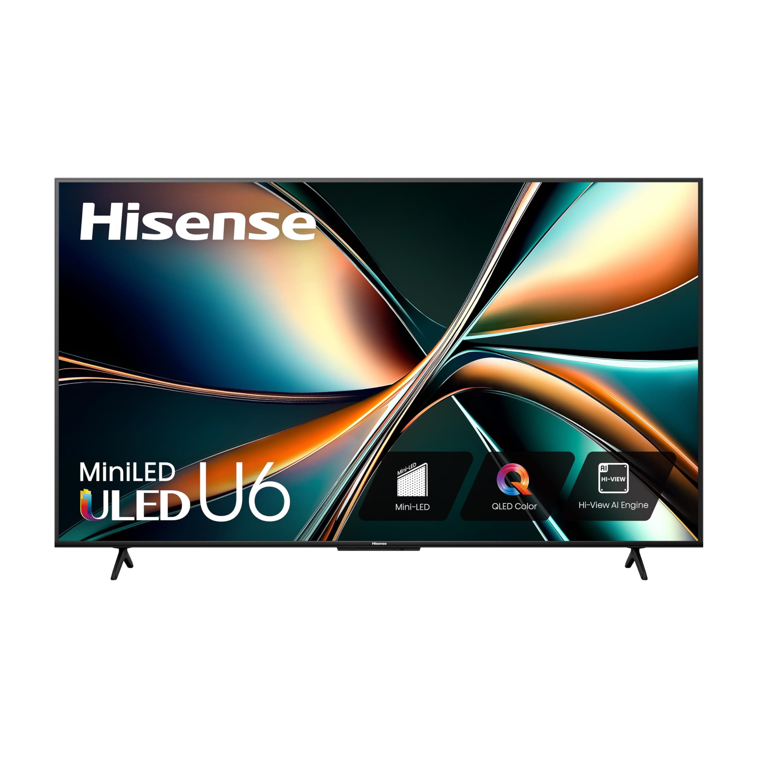 Hisense 75-Inch Class U6 Series Mini-LED ULED 4K UHD Google Smart TV (75U6N) - QLED, Motion Rate 240, HDR 10+, Full Array Local Dimming, Game Mode Plus, Alexa Compatibility