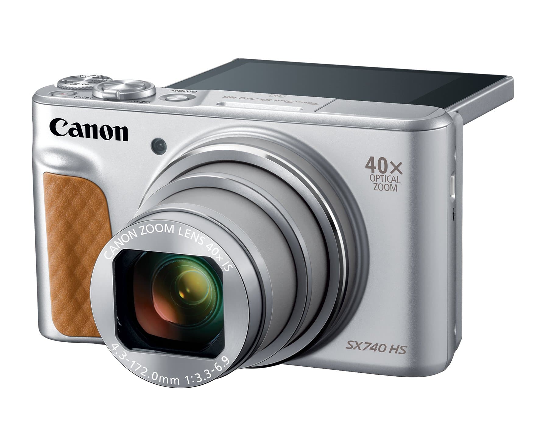 Canon PowerShot SX740 HS, Point and Shoot Digital Camera, Optical Zoom, 4K Video, Silver, view 5