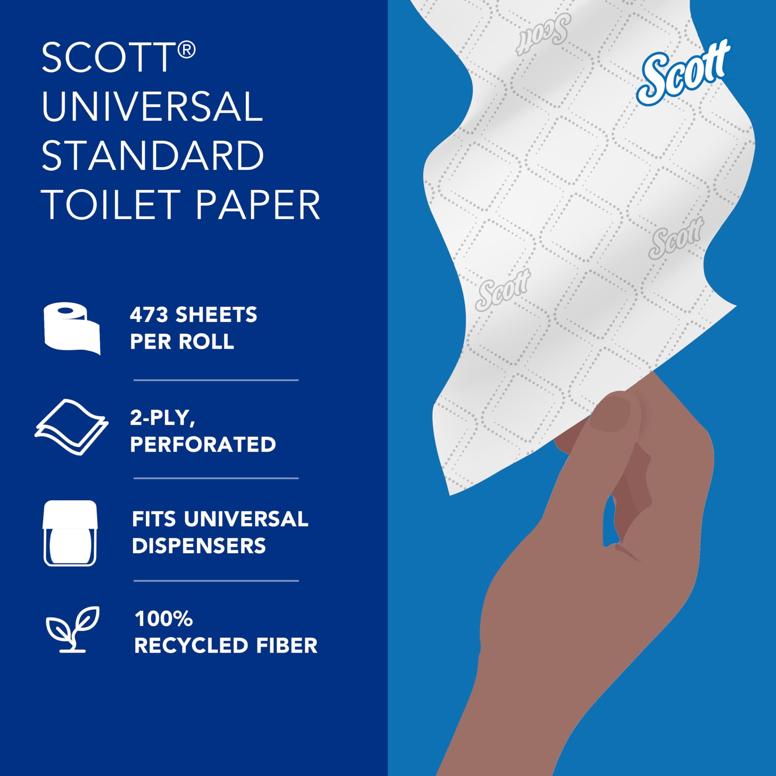 Scott Professional Standard Roll Toilet Paper, Bulk, 80 Rolls (13217), view 10
