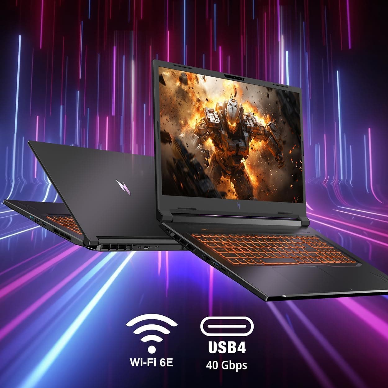 Acer Nitro V 17.3in Gaming Laptop ANV17-41-R8ML 16GB RAM 512GB SSD, view 7