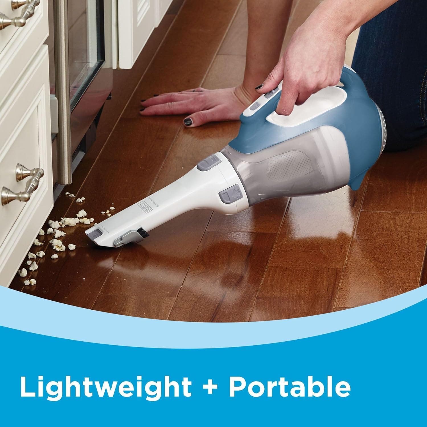 Black+Decker, Dustbuster AdvancedClean Handheld Vacuum Cordless, Compact Home and Car Vacuum with Crevice Tool, Rotating Nozzle and Charging Station, view 7