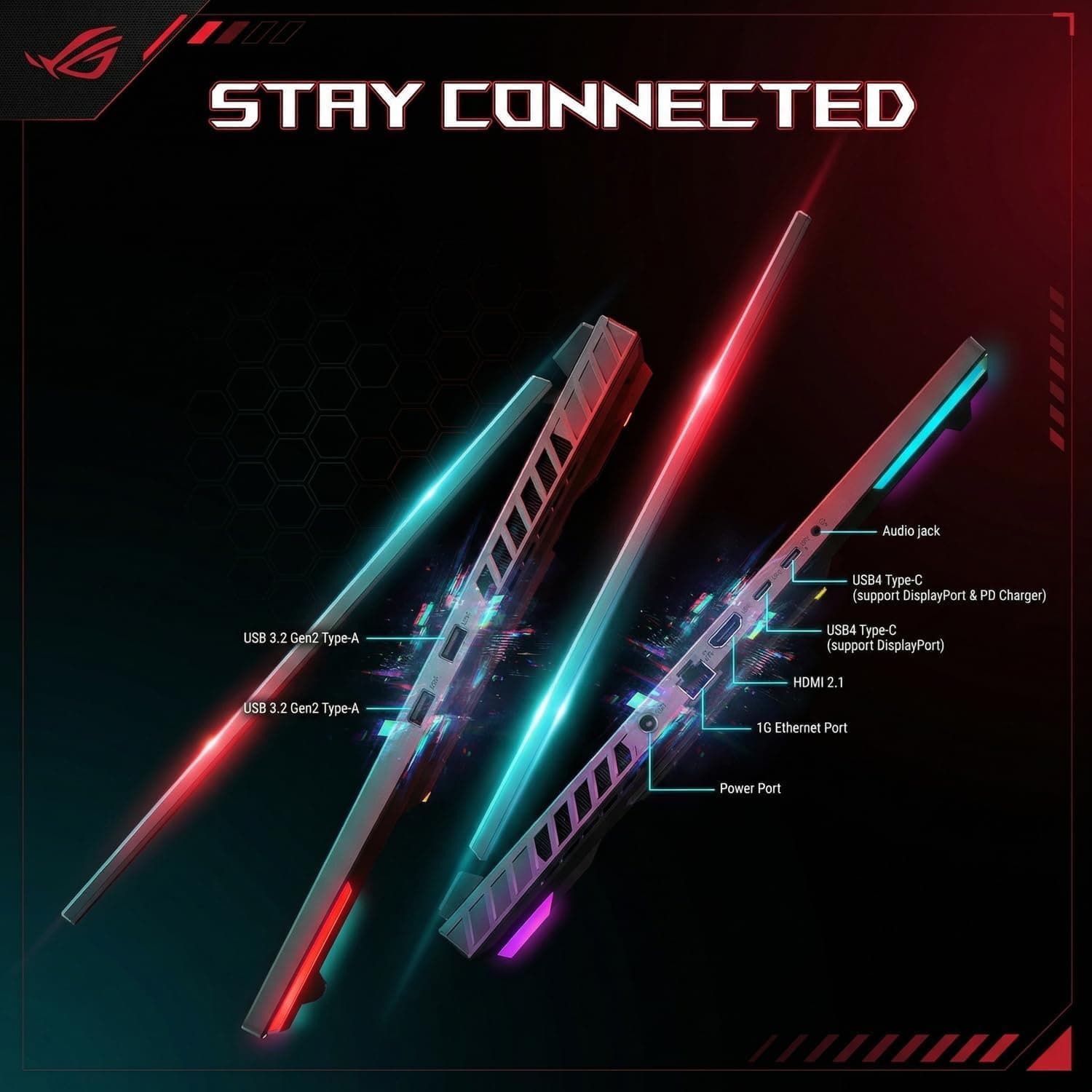 ASUS Latest 2026 ROG Strix G16 Gaming Laptop, 16" FHD 165Hz Display, 16-Core AMD Ryzen 9 8940HX, RTX 5070 Ti, 16GB RAM, 1TB SSD, Eclipse Grey, view 8