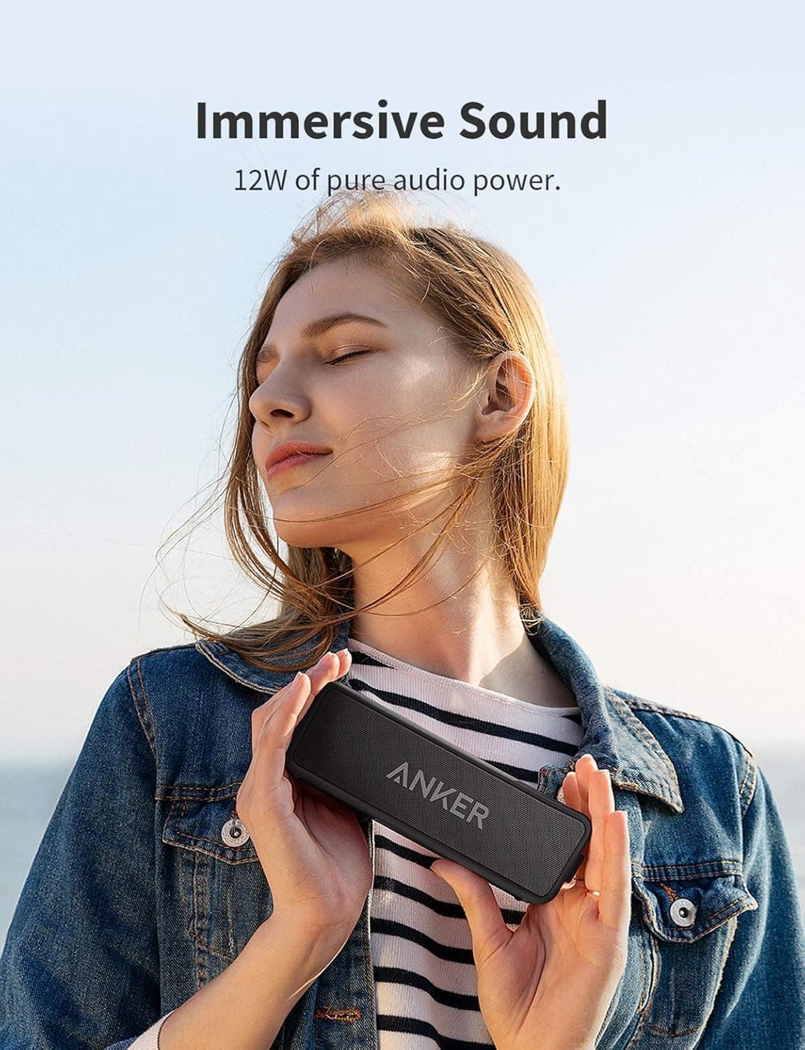 Anker soundcore 2 Portable Bluetooth Speaker, 24-Hour Playtime, IPX7, view 4