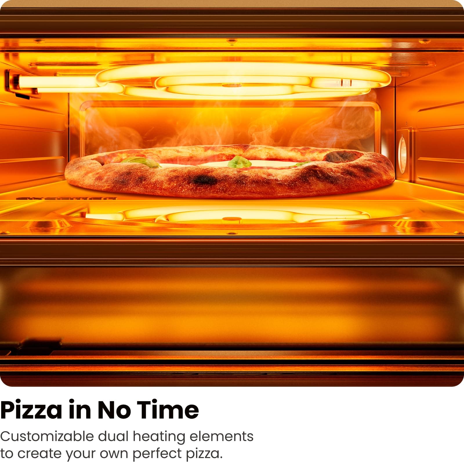 CHEFMAN Indoor Pizza Oven - Makes 12 Inch Pizzas in Minutes, Heats up to 800°F - Countertop Electric Pizza Maker with 5 Touchscreen Presets, Pizza Stone and Peel Included - Stainless Steel, view 6