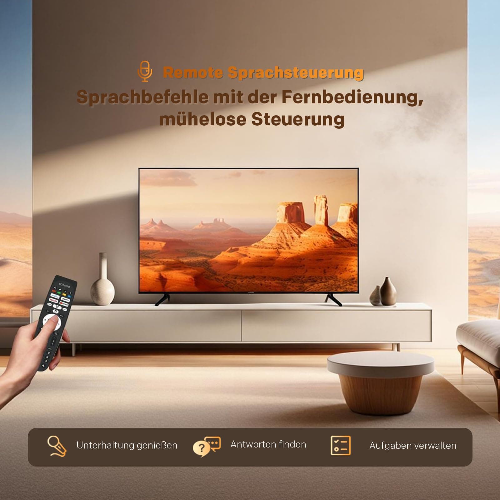 coocaa 40 Zoll Fernseher, 100cm, QLED FHD Smart TV, Superior QLED Tech, HDR10, HLG, 1.5GB RAM für flüssiges Streaming, Dolby Audio, Triple Tuner DVB-T/-T2/-C/-S/-S2 CI+,Bluetooth 5.1, 40CTQH38Z, 2026, view 11