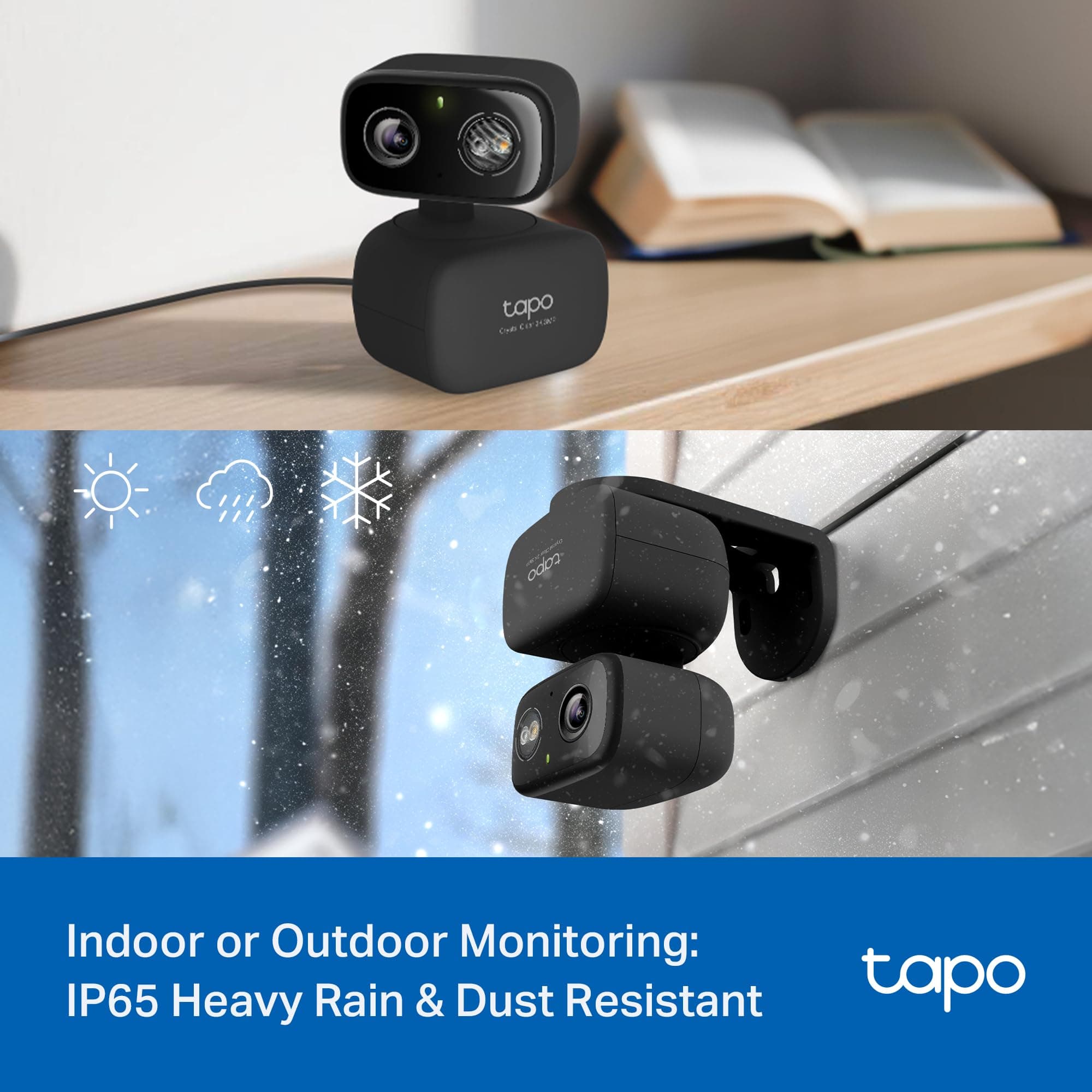 Tapo 2K Indoor/Outdoor Pan/Tilt Wired Security Camera, Baby Monitor, C217, view 2