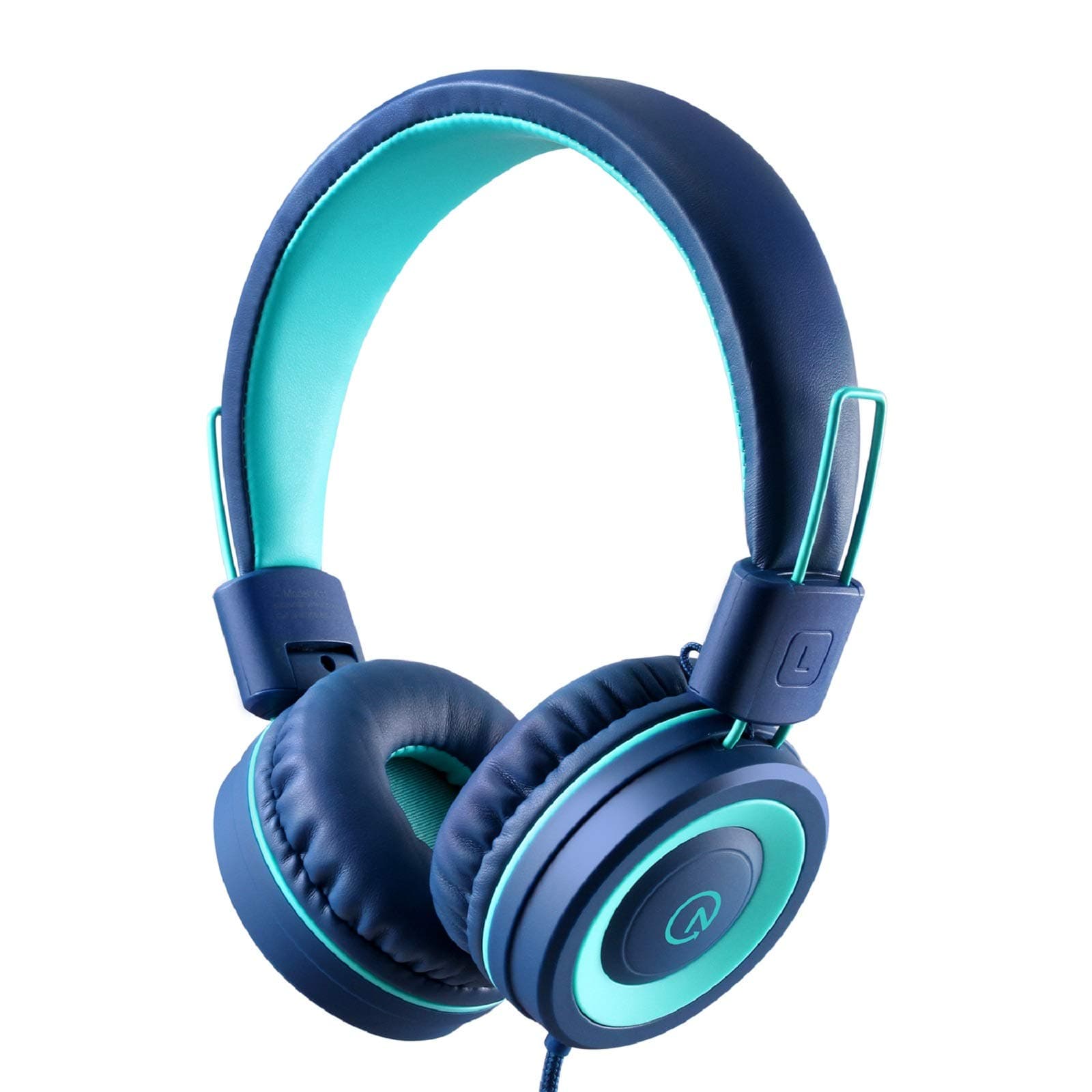 noot products K11 Kids Headphones with Wired Cord 3.5mm Jack Navy/Teal
