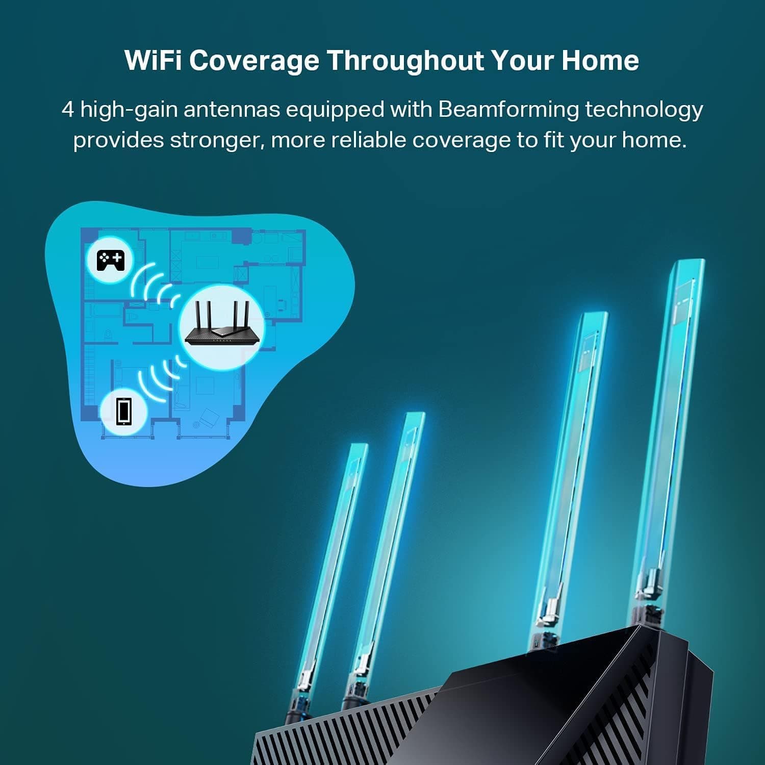 TP-Link Dual-Band AX3000 Wi-Fi 6 Wireless Gigabit Internet Router for Home, view 5
