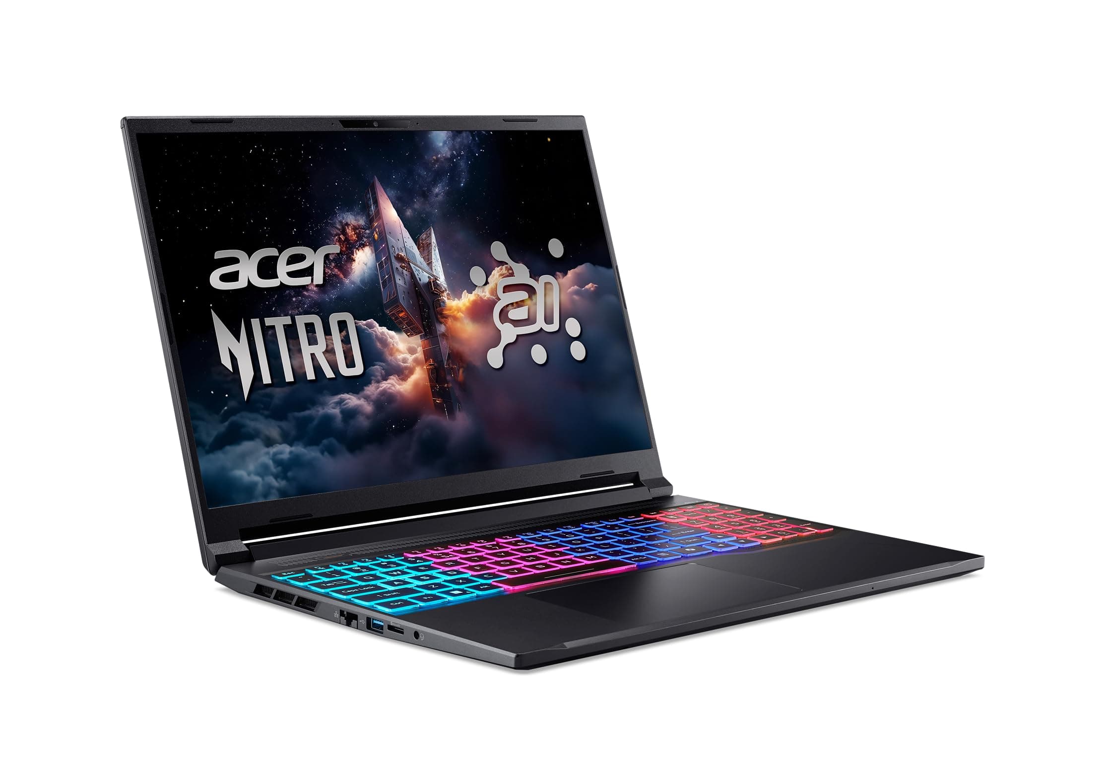 Acer Nitro V 16S AI Gaming Laptop | AMD Ryzen 7 260 Processor | NVIDIA GeForce RTX 5060 Laptop GPU (572 AI Tops) | 16" WUXGA IPS 180Hz Display | 32GB DDR5 | 1TB Gen 4 SSD | Wi-Fi 6 | ANV16S-41-R2AJ, view 10