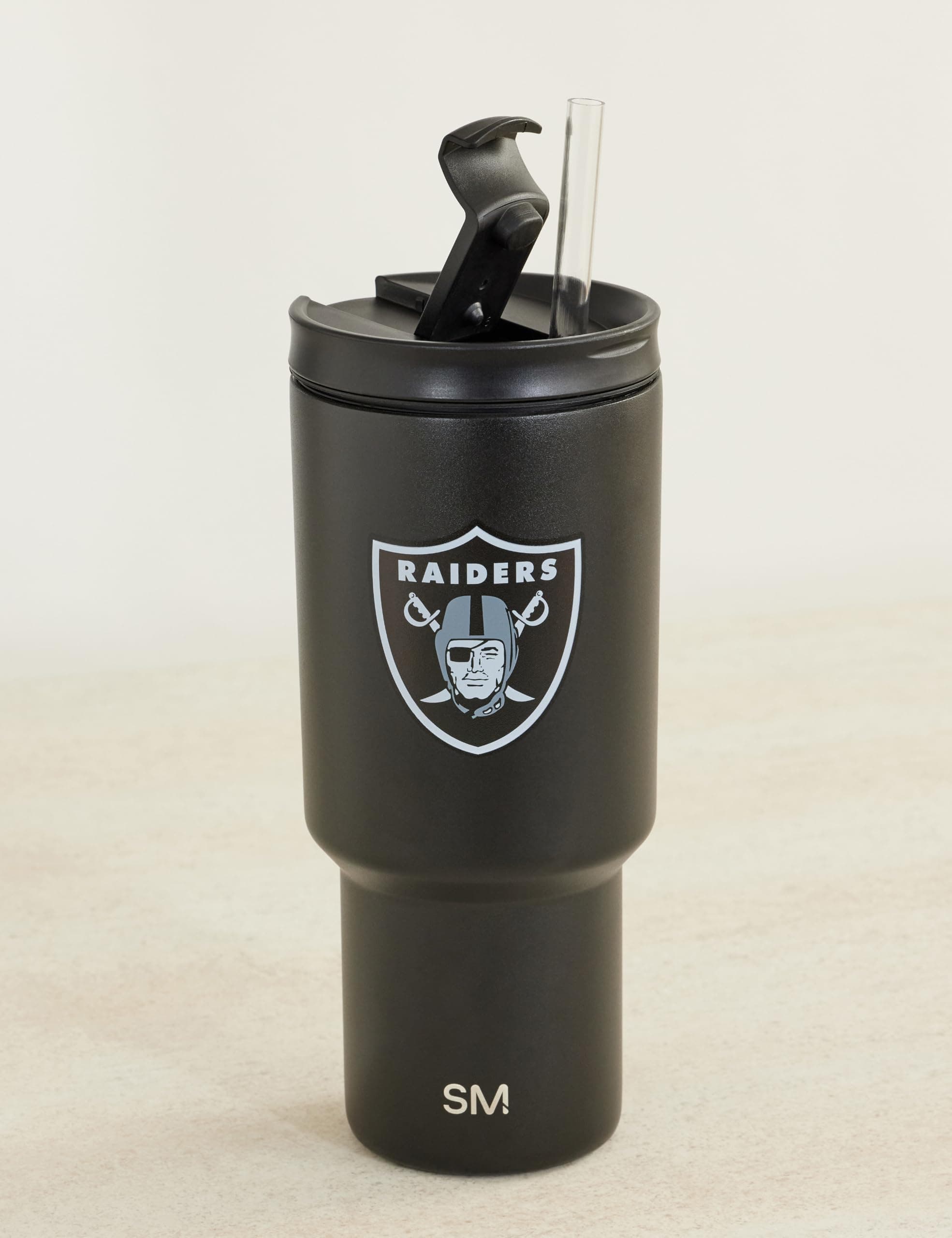 Simple Modern Las Vegas Raiders Tumbler with Flip Lid, Straw 30oz | NFL, view 4