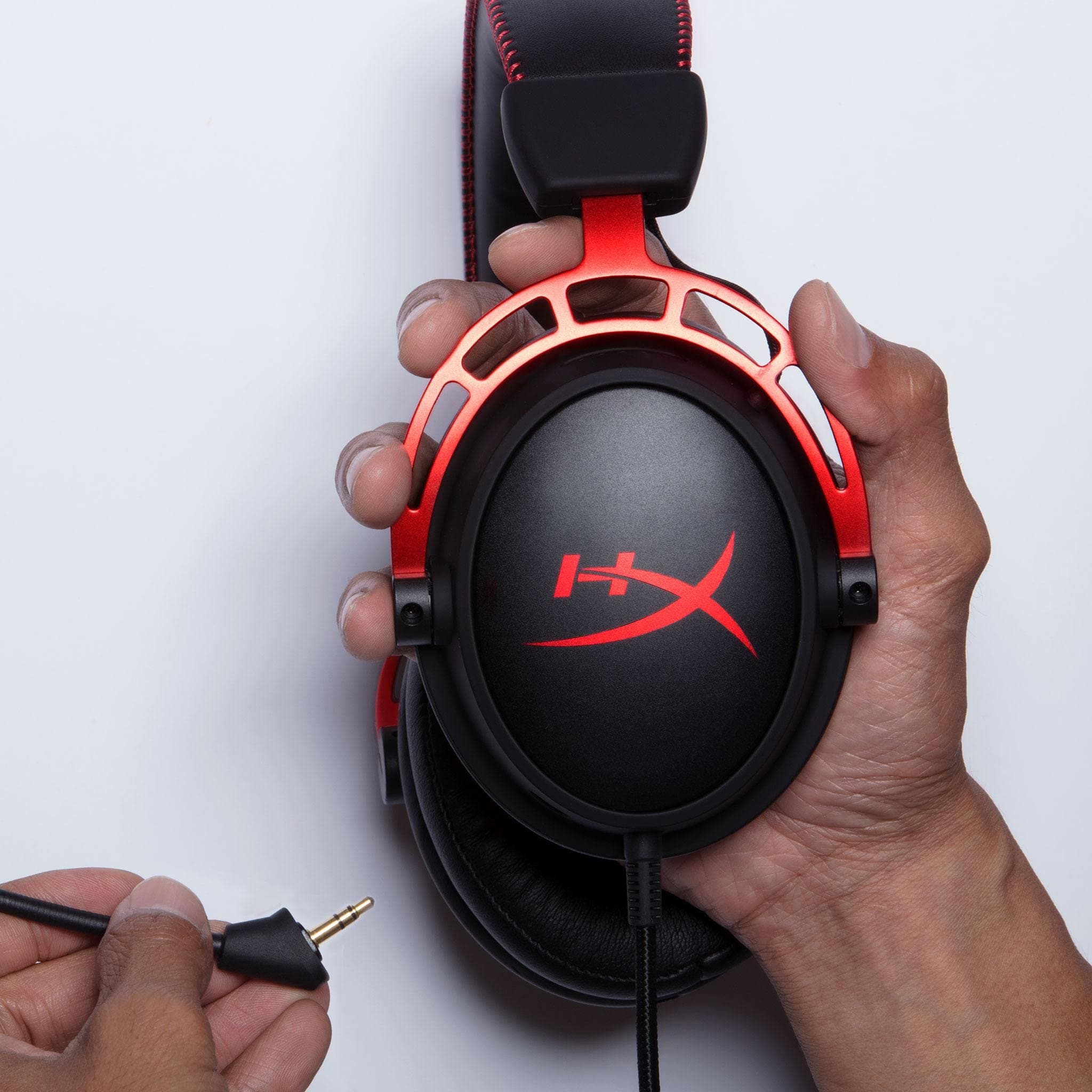 HyperX Cloud Alpha - Gaming Headset, Dual Chamber Drivers, Legendary Comfort, Aluminum Frame, Detachable Microphone, Works on PC, PS4, PS5, Xbox One, Xbox Series X|S, Nintendo Switch and Mobile – Red, view 2