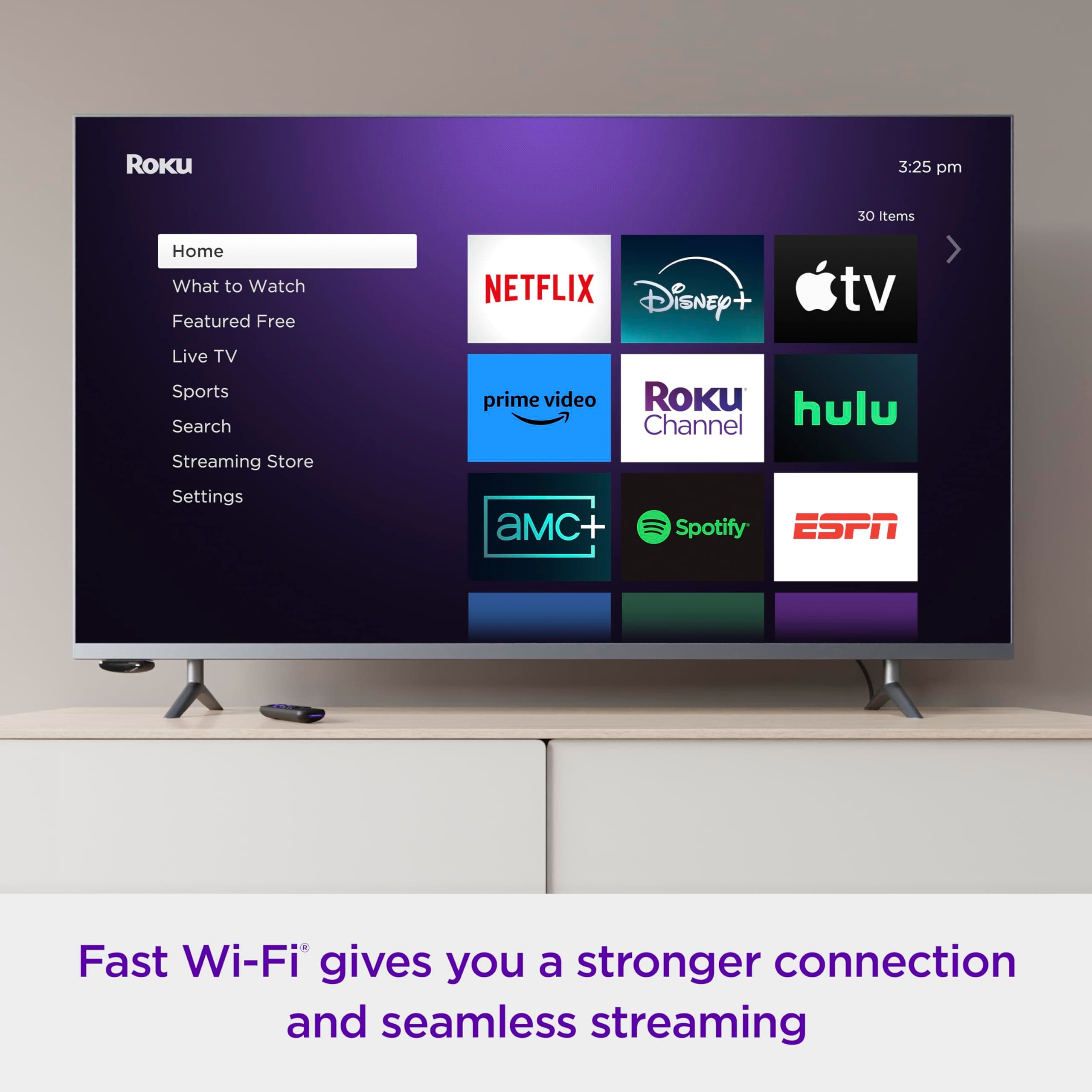 Roku Express 4K+ | Roku Streaming Device 4K/HDR with Voice Remote, Free & Live TV, view 6