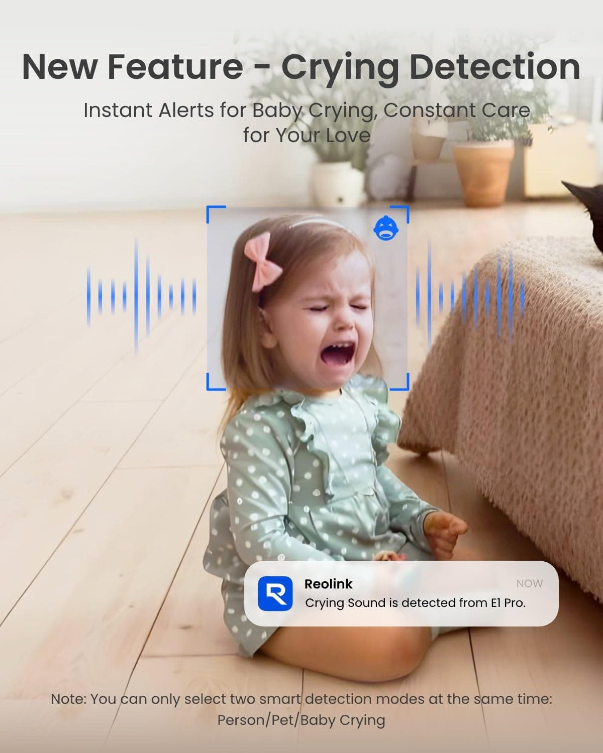 REOLINK E1 Pro 3K Dual-Band Wi-Fi Indoor Camera for Baby & Pet Monitoring, view 4