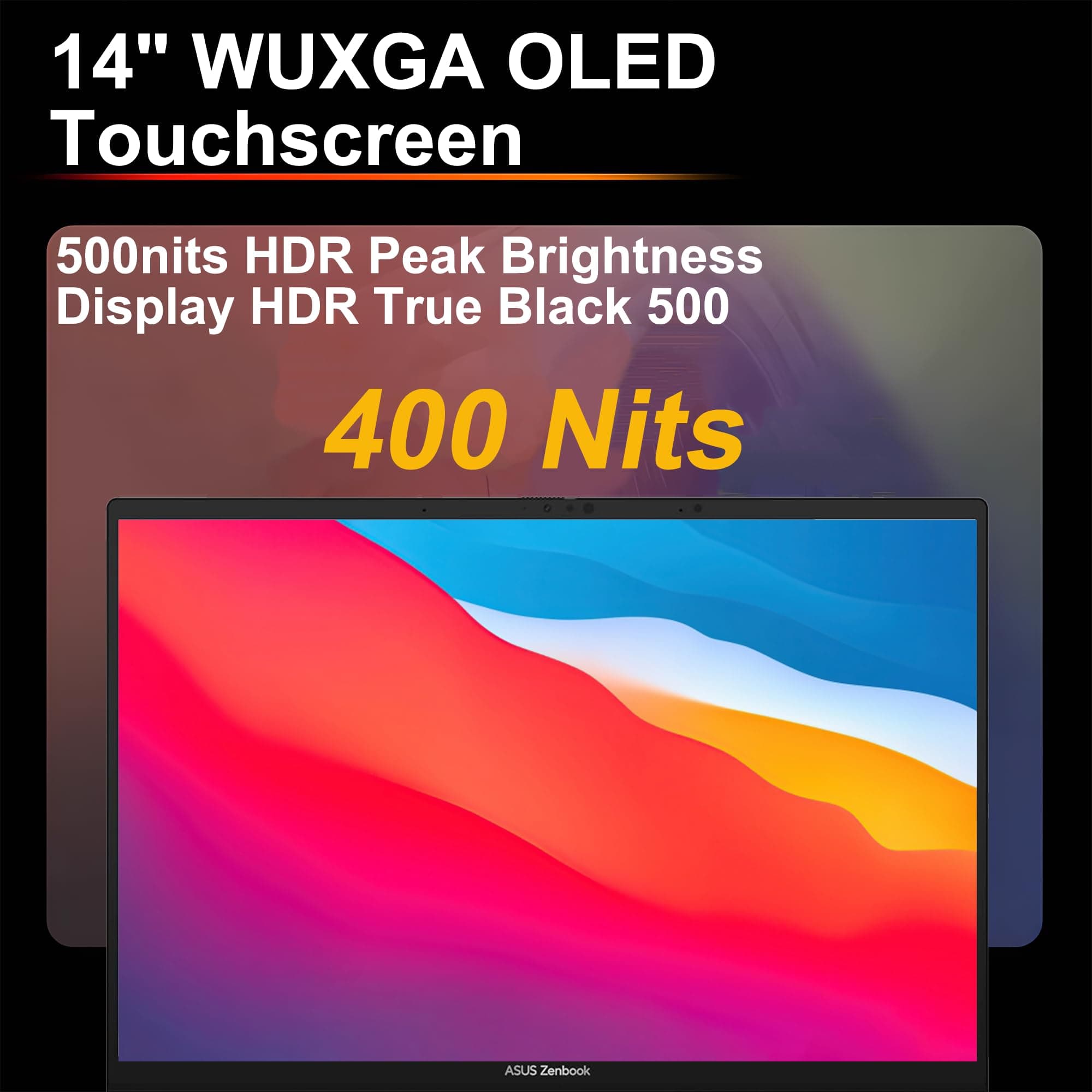 ASUS Zenbook 14 Laptop 14" WUXGA OLED Touch (500nits HDR, 100% DCI-P3) Intel 16-core Ultra 7 255H (>Ultra 9 185H) 16GB RAM 512GB SSD for Creator Business Professional Win11 ICP Hub, view 5