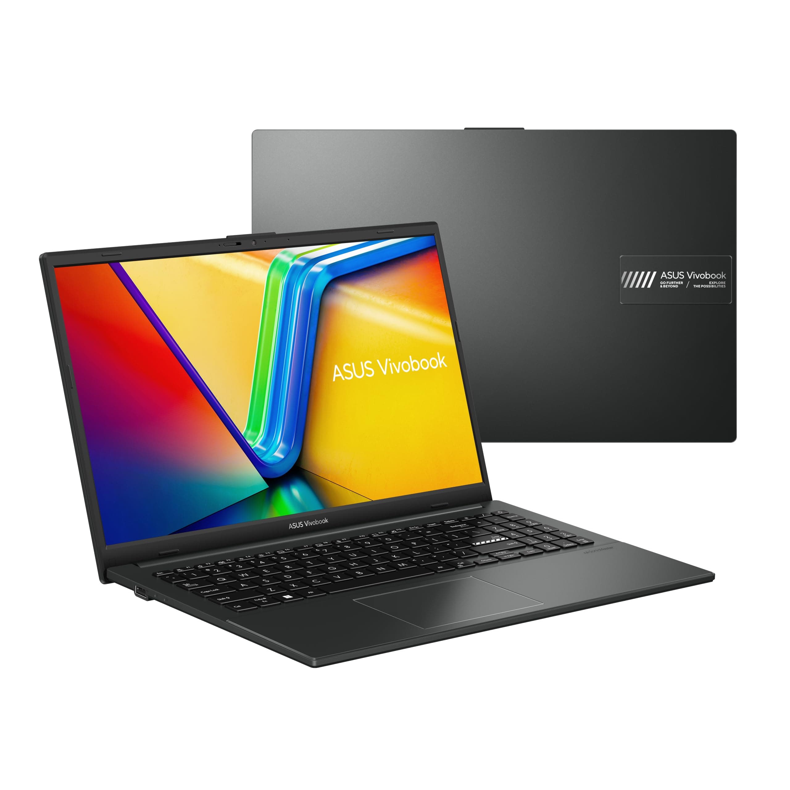 ASUS Vivobook Go 15.6” FHD Slim Laptop, AMD Ryzen 3 7320U Quad Core Processor, 8GB DDR5 RAM, 256GB SSD, Windows 11 Home, Fast Charging, Webcam Shield, Military Grade Durability, Black, E1504FA-AB34, view 2