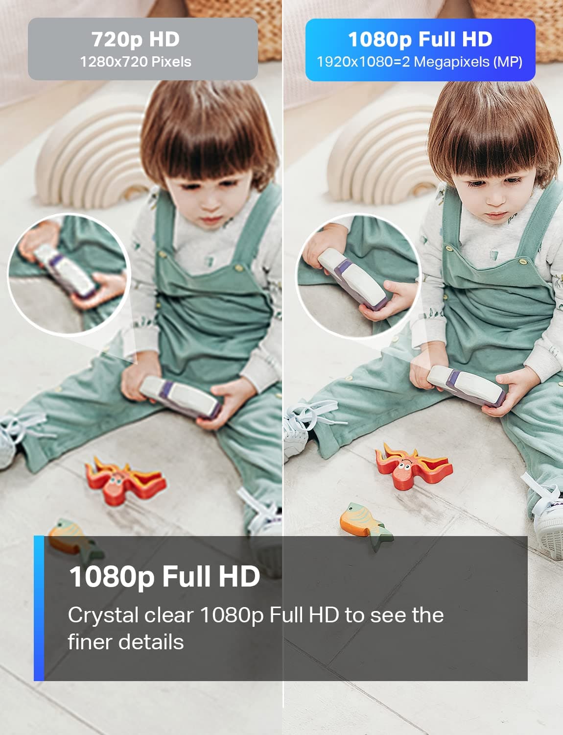 TP-Link Tapo 1080P Indoor Security Camera for Baby Monitor, Dog Camera w/Motion Detection, 2-Way Audio Siren, Night Vision, Cloud & SD Card Storage, Works w/Alexa & Google Home (Tapo C100), view 5
