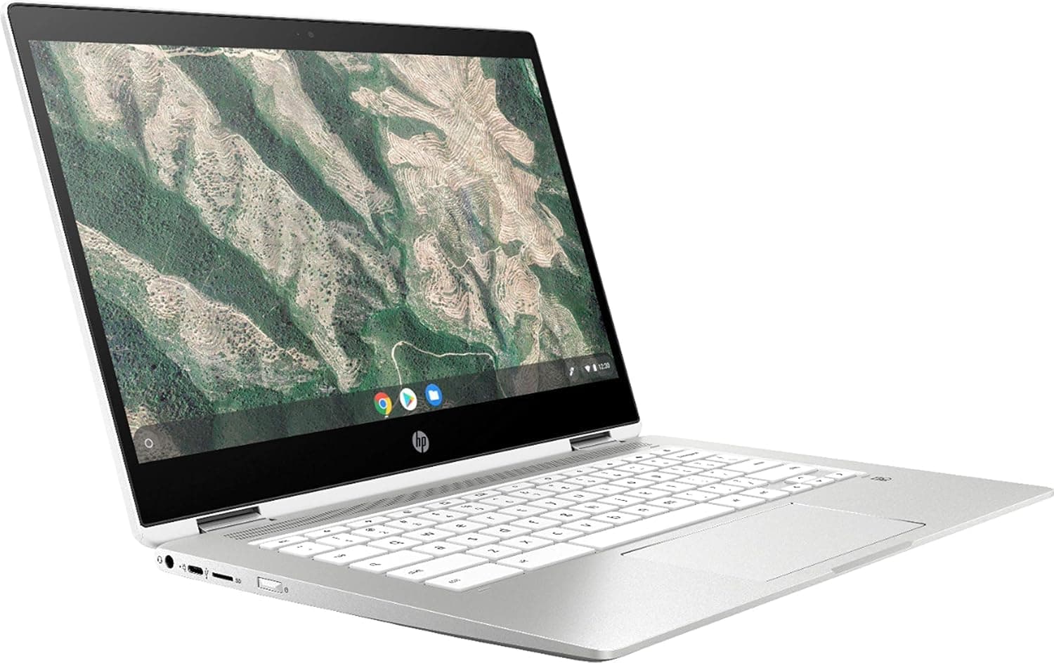 HP Chromebook x360-14 HD Touch - Celeron N4000-4GB - 32GB eMMC - Silver White
