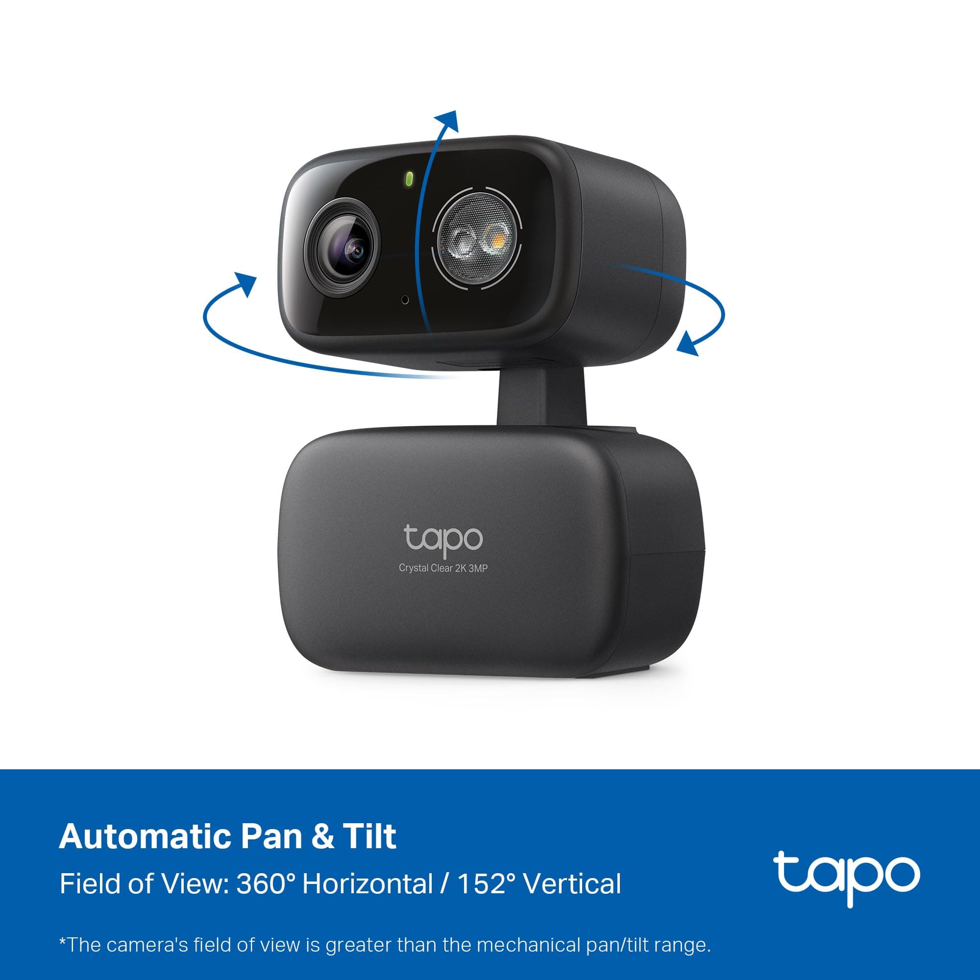 Tapo 2K Indoor/Outdoor Pan/Tilt Wired Security Camera, Baby Monitor, C217, view 4