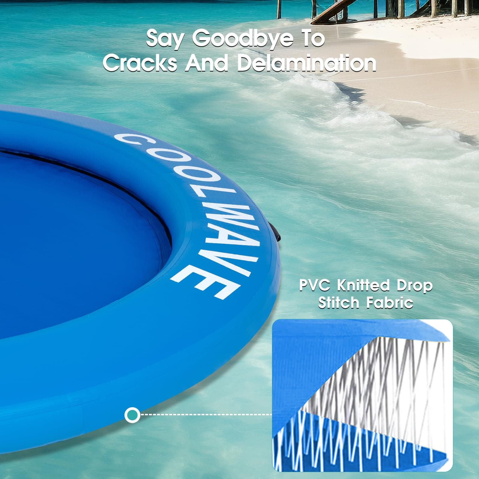 COOLWAVE Inflatable Water Hammock, Round Floating Dock for Adults(8BDB), view 7