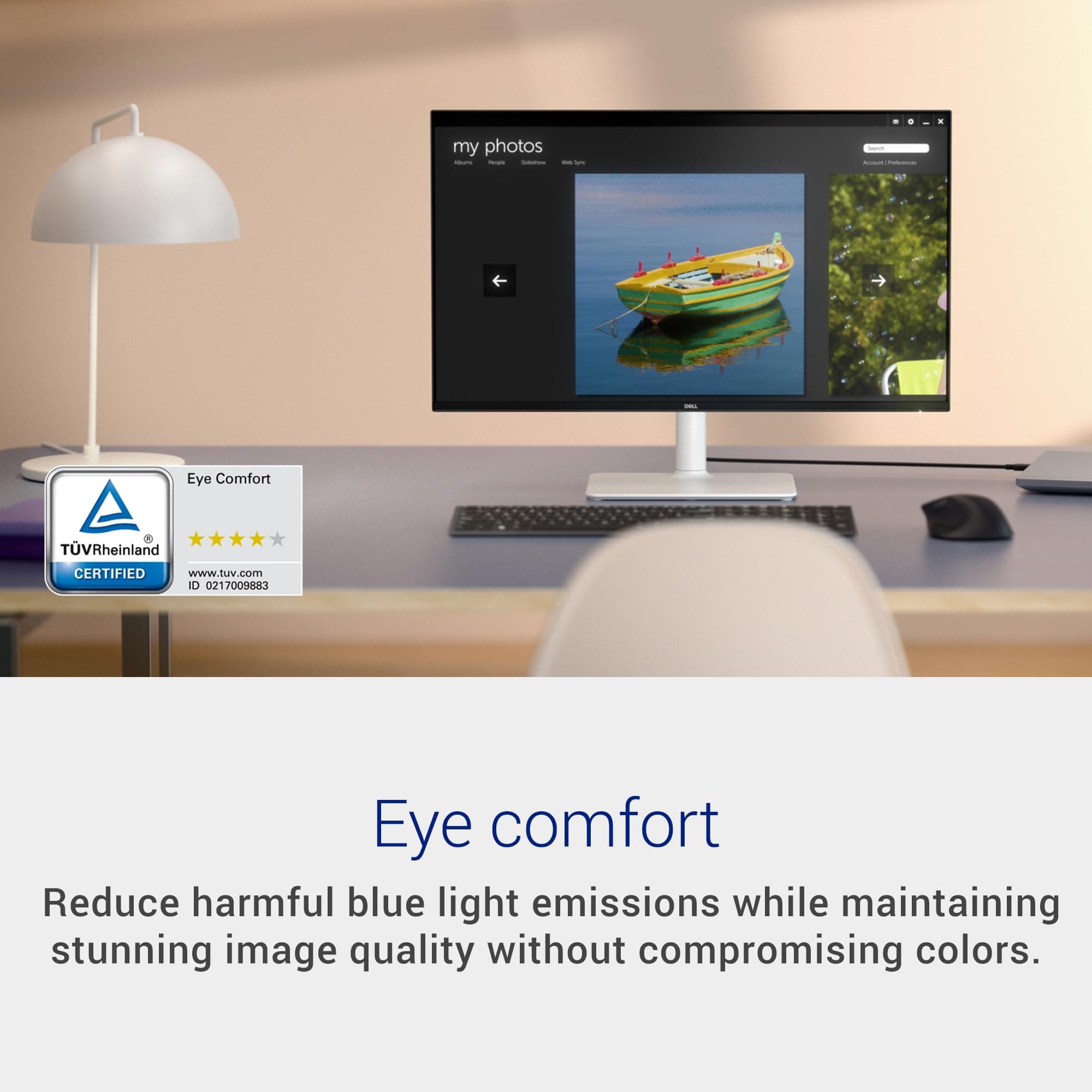Dell 24 Plus Monitor - S2425HSM - 23.8-inch FHD (1920x1080) 144Hz 1ms Display, 2 x 3W Speakers, HDMI Connectivity, Height/Tilt/Pivot/Swivel Adjustability, AMD FreeSync - Ash White, view 4